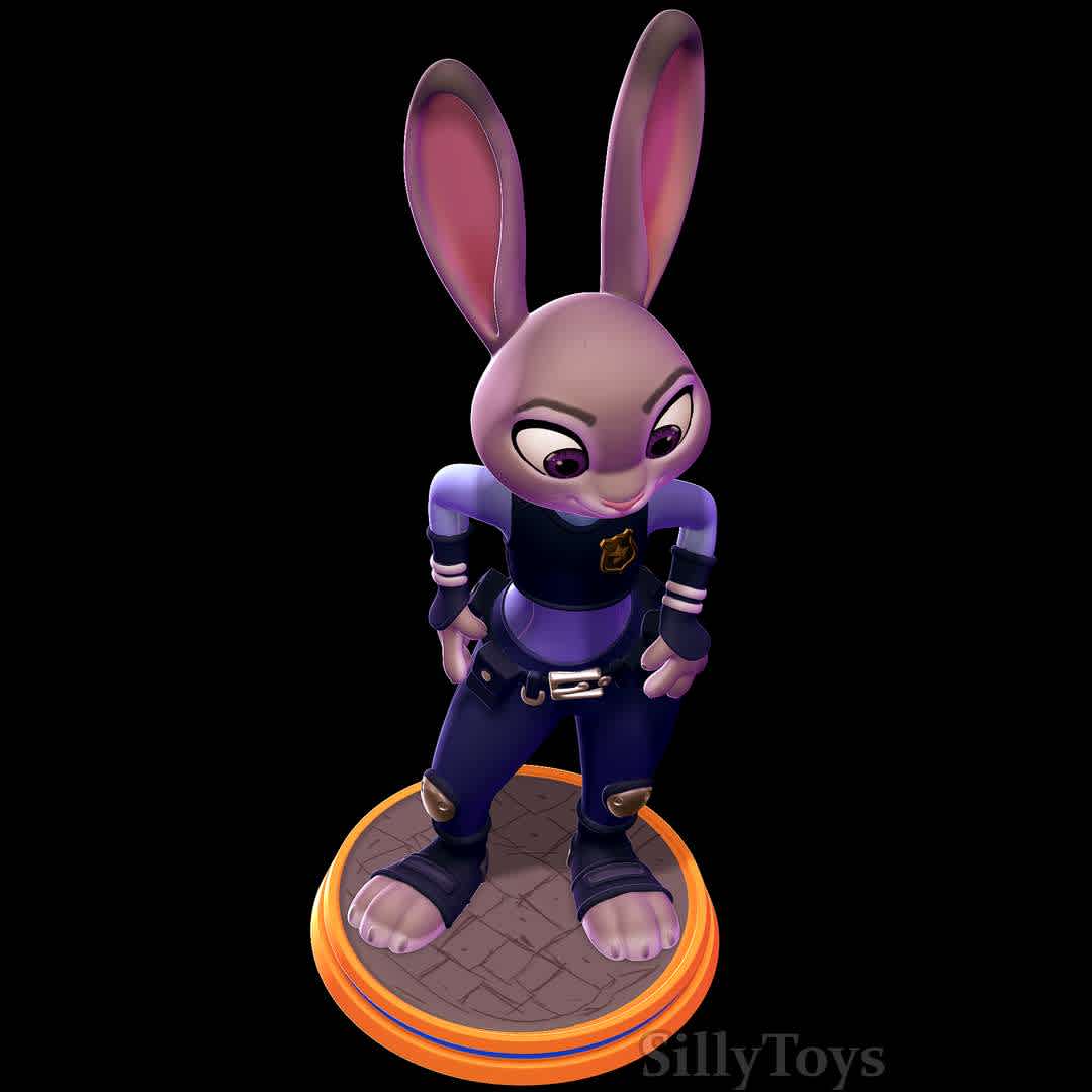 judy hopps - zootopia - judy hopps with cop outfit
 - The best files for 3D printing in the world. Stl models divided into parts to facilitate 3D printing. All kinds of characters, decoration, cosplay, prosthetics, pieces. Quality in 3D printing. Affordable 3D models. Low cost. Collective purchases of 3D files.