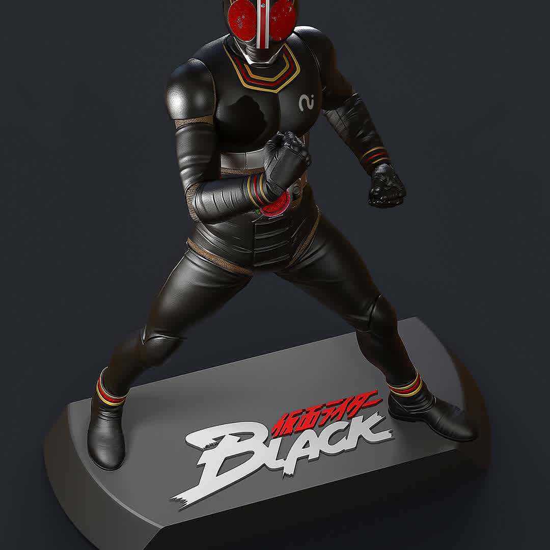 Kamen Rider - Kamen rider black 1/6 scale model. model with details, all fans will love it. - The best files for 3D printing in the world. Stl models divided into parts to facilitate 3D printing. All kinds of characters, decoration, cosplay, prosthetics, pieces. Quality in 3D printing. Affordable 3D models. Low cost. Collective purchases of 3D files.