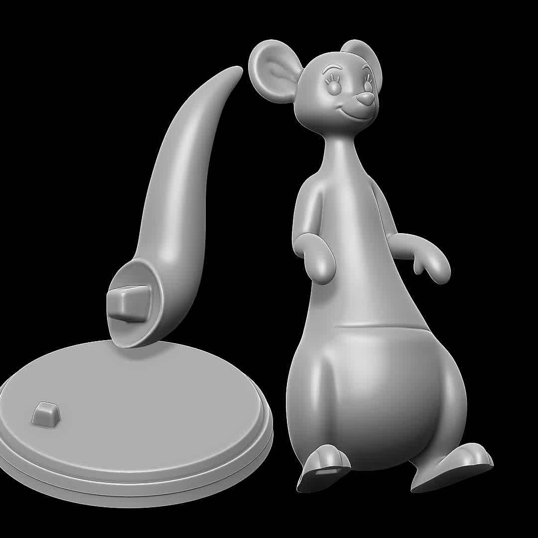 kanga - winnie the pooh - kanga from winnie the pooh
 - The best files for 3D printing in the world. Stl models divided into parts to facilitate 3D printing. All kinds of characters, decoration, cosplay, prosthetics, pieces. Quality in 3D printing. Affordable 3D models. Low cost. Collective purchases of 3D files.