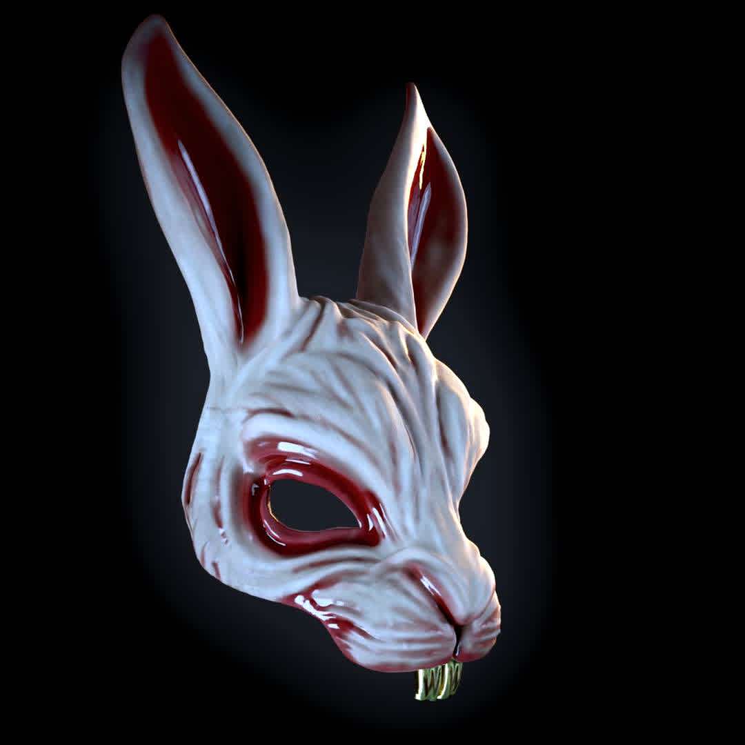 killer rabbit mask - crazy rabbit killer mask - The best files for 3D printing in the world. Stl models divided into parts to facilitate 3D printing. All kinds of characters, decoration, cosplay, prosthetics, pieces. Quality in 3D printing. Affordable 3D models. Low cost. Collective purchases of 3D files.