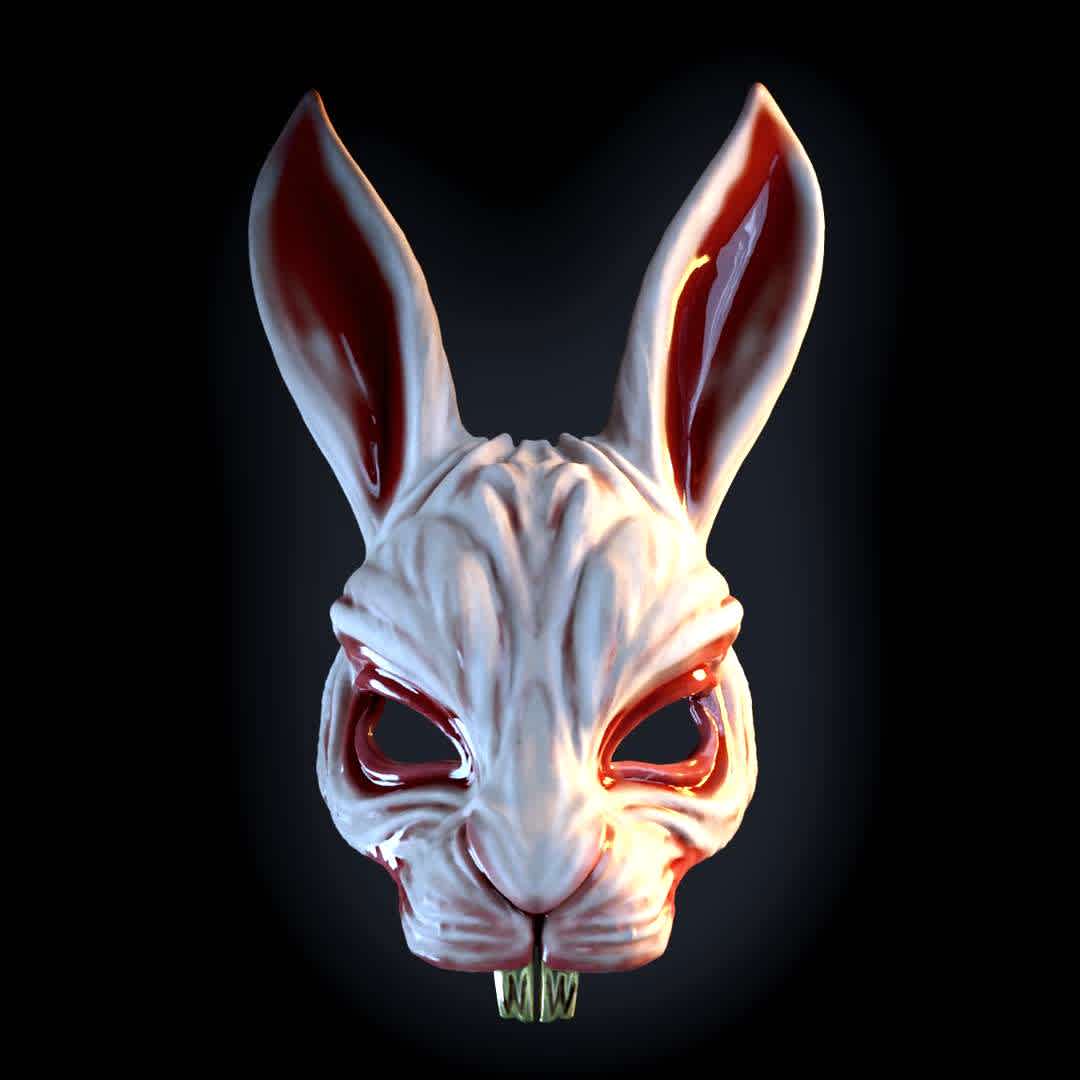 killer rabbit mask - crazy rabbit killer mask - The best files for 3D printing in the world. Stl models divided into parts to facilitate 3D printing. All kinds of characters, decoration, cosplay, prosthetics, pieces. Quality in 3D printing. Affordable 3D models. Low cost. Collective purchases of 3D files.