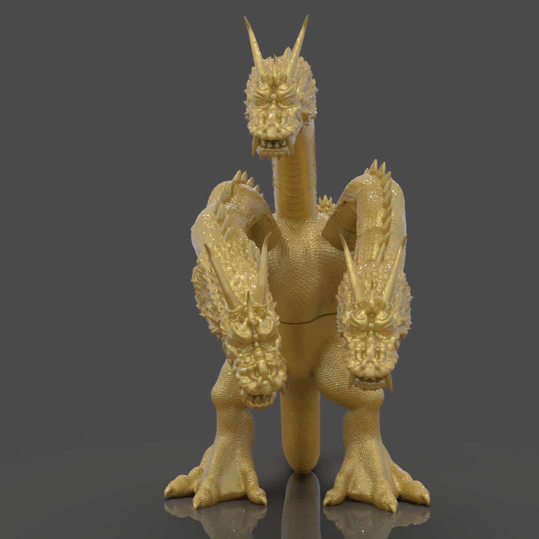 King Ghidorah Headphones Holder - King Ghidora 1964 the three-Headed Monster from the movies of Toho I sliced it in 10 parts for easy 3D Print to use it as a headphones holder I included the OBJ, STL if you need 3D Game Assets or STL files I can do commission works.

 - Os melhores arquivos para impressão 3D do mundo. Modelos stl divididos em partes para facilitar a impressão 3D. Todos os tipos de personagens, decoração, cosplay, próteses, peças. Qualidade na impressão 3D. Modelos 3D com preço acessível. Baixo custo. Compras coletivas de arquivos 3D.