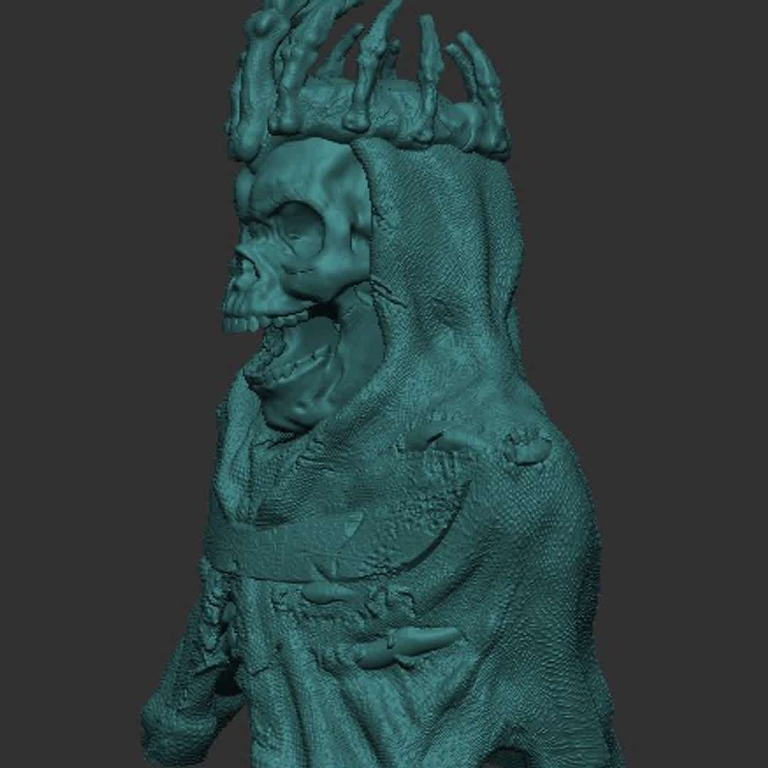 King of the Dead - King of the Dead is a medieval bust.
10 cm suitable for miniatures, which may be smaller for RPG - The best files for 3D printing in the world. Stl models divided into parts to facilitate 3D printing. All kinds of characters, decoration, cosplay, prosthetics, pieces. Quality in 3D printing. Affordable 3D models. Low cost. Collective purchases of 3D files.