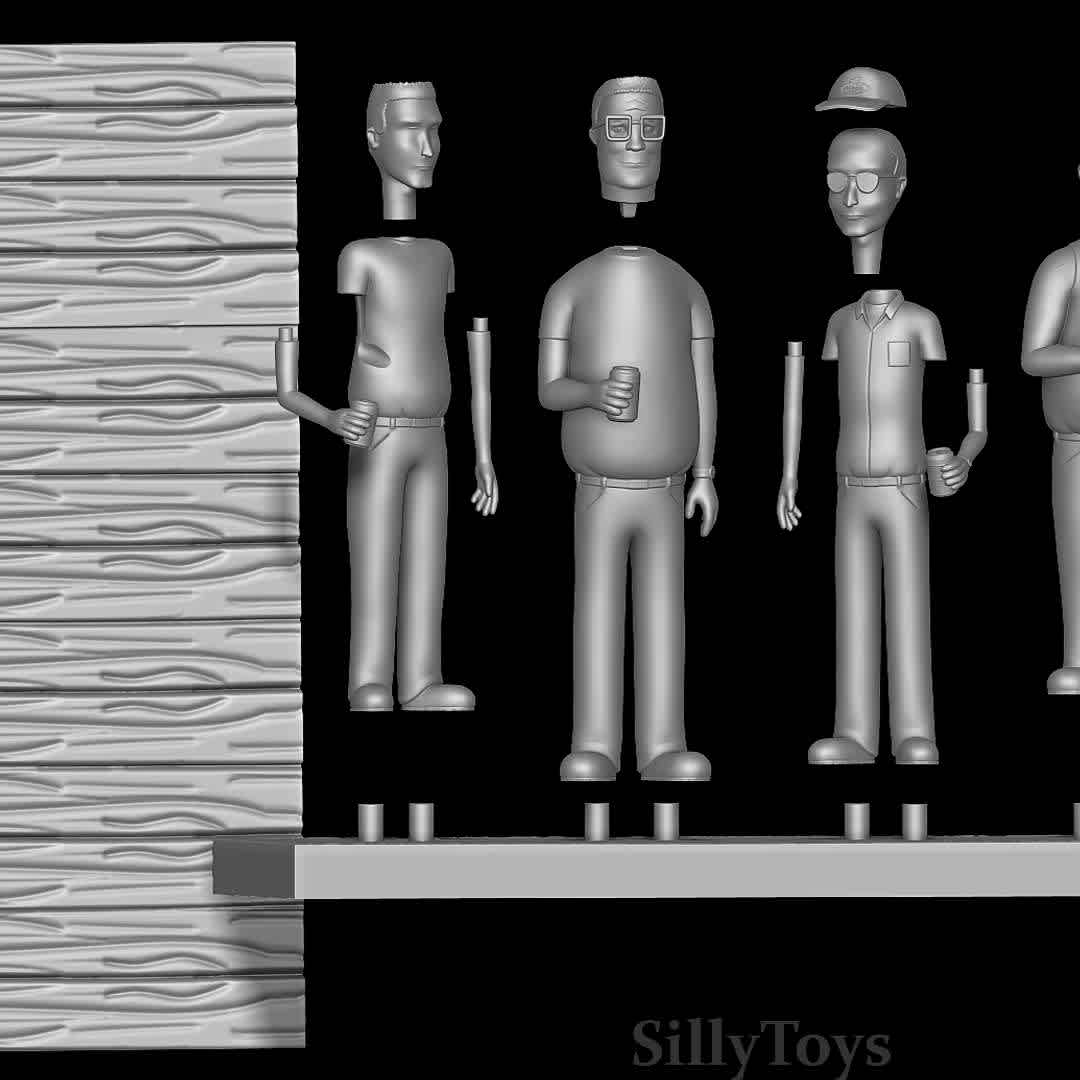 King of the Hill Diorama - Good old friends - Os melhores arquivos para impressão 3D do mundo. Modelos stl divididos em partes para facilitar a impressão 3D. Todos os tipos de personagens, decoração, cosplay, próteses, peças. Qualidade na impressão 3D. Modelos 3D com preço acessível. Baixo custo. Compras coletivas de arquivos 3D.