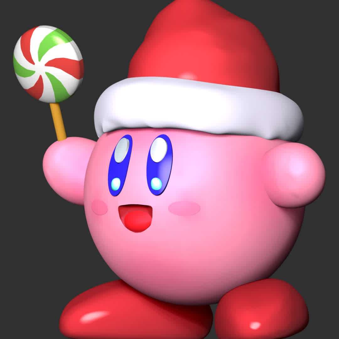 Kirby - Christmas - Kirby is the main protagonist of the Kirby series of video games owned by Nintendo and HAL Laboratory. He first appeared in Kirby's Dream Land (1992), a platform game for the Game Boy. Since then, Kirby has starred in over 40 games, ranging from action platformers to puzzle, racing, and even pinball, and has been featured as a playable character in every installment of the Super Smash Bros. series.

These information of this model:

 - Files format: STL, OBJ (included 02 separated files is ready for 3D printing). 
 - Zbrush original file (ZTL) for you to customize as you like.
 - The height is 15 cm
 - The version 1.0. 

The model ready for 3D printing.
Hope you like him.
Don't hesitate to contact me if there are any problems during printing the model. - Los mejores archivos para impresión 3D del mundo. Modelos Stl divididos en partes para facilitar la impresión 3D. Todo tipo de personajes, decoración, cosplay, prótesis, piezas. Calidad en impresión 3D. Modelos 3D asequibles. Bajo costo. Compras colectivas de archivos 3D.