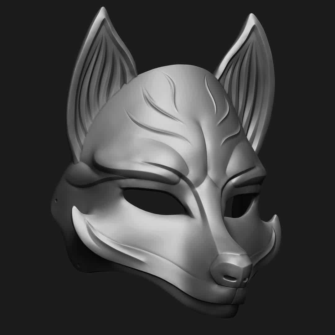 Kitsune Mask Anime Mask 3D print model - This is a 3D STL file for CNC machine, that is compatible with Aspire, Artcam, and also other platforms that support the STL format(Blender, Zbrush, Maya, etc...) File for print it personally on a 3d printer. The size of this design is adjustable to your needs. After Payment You will get directly the link to Download .This design was made by the Maskitto team. All the rights belong to the creators, therefore, it is forbidden to resell nor share this design as a digital file. However, you are allowed to sell the product that you carve in wood or other material on your CNC from our file Feel free to contact for every issue or information.The Mask is sized for a standard adult's head. There are two versions of the mask - with and without stripes. Print size mask: length - 188 mm/ width - 188 mm/ height - 202 mm. Recommended settings for printing:Print with at least 15-20% infill,Layer Height 0.1 - 0.16 mm - Os melhores arquivos para impressão 3D do mundo. Modelos stl divididos em partes para facilitar a impressão 3D. Todos os tipos de personagens, decoração, cosplay, próteses, peças. Qualidade na impressão 3D. Modelos 3D com preço acessível. Baixo custo. Compras coletivas de arquivos 3D.