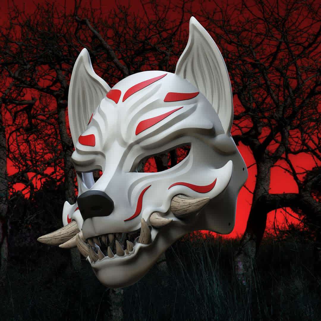 Kitsune Mask with fangs Anime Mask 3D print model - This is a 3D STL file for CNC machine, that is compatible with Aspire, Artcam, and also other platforms that support the STL format(Blender, Zbrush, Maya, etc...) File for print it personally on a 3d printer. The size of this design is adjustable to your needs. After Payment You will get directly the link to Download .This design was made by the Maskitto team. All the rights belong to the creators, therefore, it is forbidden to resell nor share this design as a digital file. However, you are allowed to sell the product that you carve in wood or other material on your CNC from our file Feel free to contact for every issue or information.The Mask is sized for a standard adult's head. There are two versions of the mask - with and without stripes. Print size mask: length - 192 mm/ width - 212 mm/ height - 214 mm. Recommended settings for printing:Print with at least 15-20% infill,Layer Height 0.1 - 0.16 mm - Los mejores archivos para impresión 3D del mundo. Modelos Stl divididos en partes para facilitar la impresión 3D. Todo tipo de personajes, decoración, cosplay, prótesis, piezas. Calidad en impresión 3D. Modelos 3D asequibles. Bajo costo. Compras colectivas de archivos 3D.