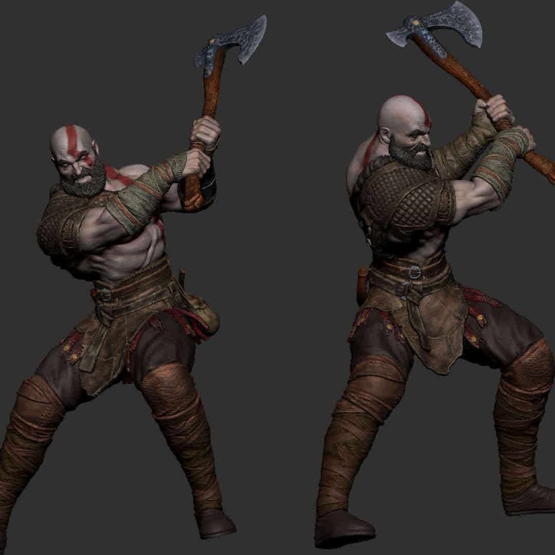 Kratos VS Troll - A High detailed God of War Battle Scene Diorama. About 300mm tall, but you can print it larger due high detailed piece. Sliced. - The best files for 3D printing in the world. Stl models divided into parts to facilitate 3D printing. All kinds of characters, decoration, cosplay, prosthetics, pieces. Quality in 3D printing. Affordable 3D models. Low cost. Collective purchases of 3D files.