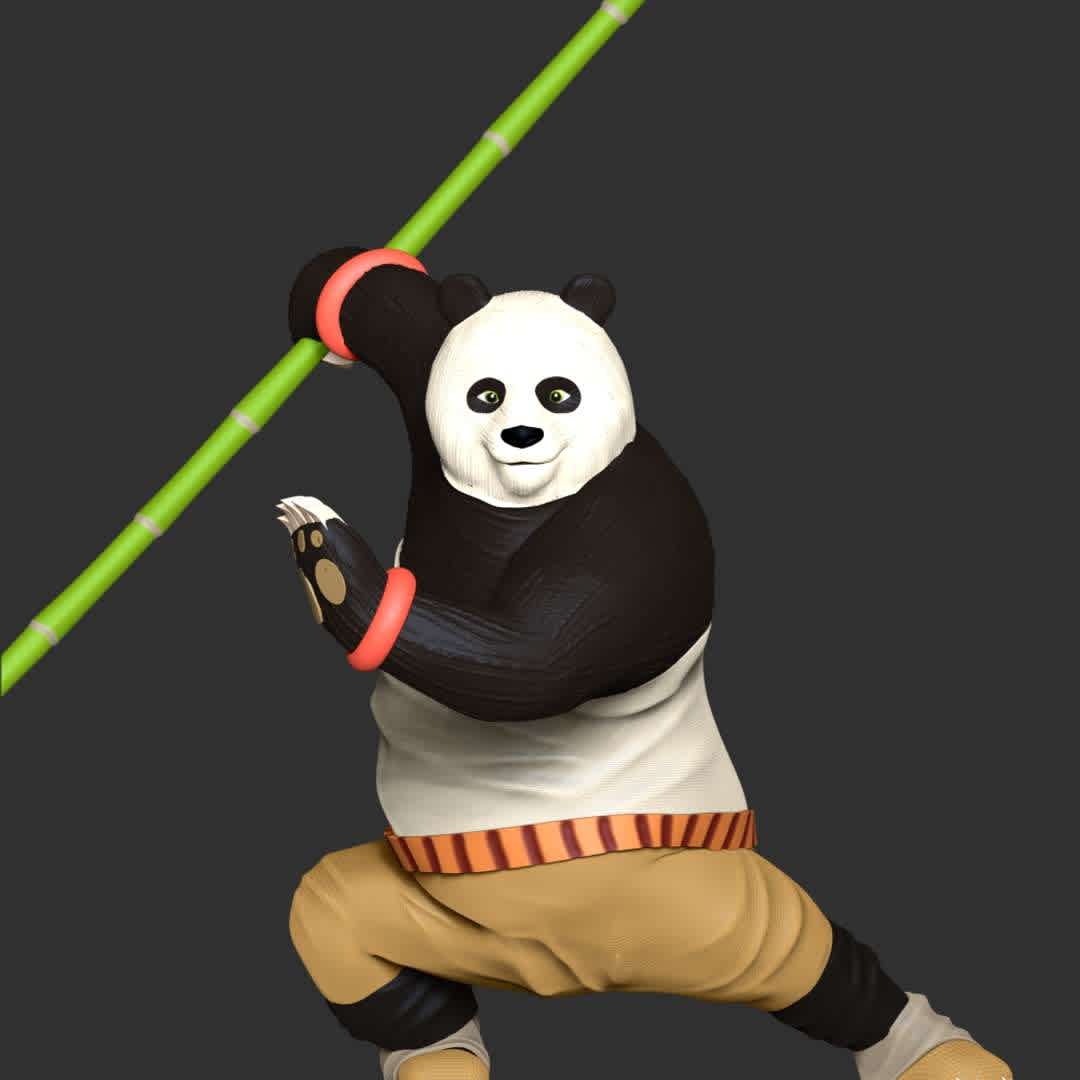 Kung Fu Panda - 
**The model ready for 3D printing.**

These information of model:

**- Format files: STL, OBJ to supporting 3D printing.**

**- Can be assembled without glue (glue is optional)**

**- Split down to 2 parts**

**- The height of current model is 20 cm and you can free to scale it.**

**- ZTL format for Zbrush for you to customize as you like.**

Please don't hesitate to contact me if you have any issues question.

If you see this model useful, please vote positively for it. - The best files for 3D printing in the world. Stl models divided into parts to facilitate 3D printing. All kinds of characters, decoration, cosplay, prosthetics, pieces. Quality in 3D printing. Affordable 3D models. Low cost. Collective purchases of 3D files.