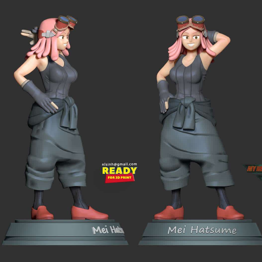 Mei Hatsume - Mei Hatsume (発はつ目め明めい Hatsume Mei?) is a student of U.A. High School's Department of Support from Class 1-H.

When you purchase this model, you will own:

- STL, OBJ file with 10 separated files (with key to connect together) is ready for 3D printing.

- Zbrush original files (ZTL) for you to customize as you like.

**This is version 1.0 of this model.**

Hope you like her. Thanks for viewing! - Os melhores arquivos para impressão 3D do mundo. Modelos stl divididos em partes para facilitar a impressão 3D. Todos os tipos de personagens, decoração, cosplay, próteses, peças. Qualidade na impressão 3D. Modelos 3D com preço acessível. Baixo custo. Compras coletivas de arquivos 3D.