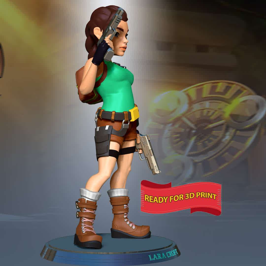 Lara Croft - When you purchase this model, you will own:

  - STL, OBJ file with 08 separated files (included key to connect parts) is ready for 3D printing.
  - Zbrush original files (ZTL) for you to customize as you like.

This is version 1.0 of this model.
Thanks for viewing! Hope you like her. - The best files for 3D printing in the world. Stl models divided into parts to facilitate 3D printing. All kinds of characters, decoration, cosplay, prosthetics, pieces. Quality in 3D printing. Affordable 3D models. Low cost. Collective purchases of 3D files.