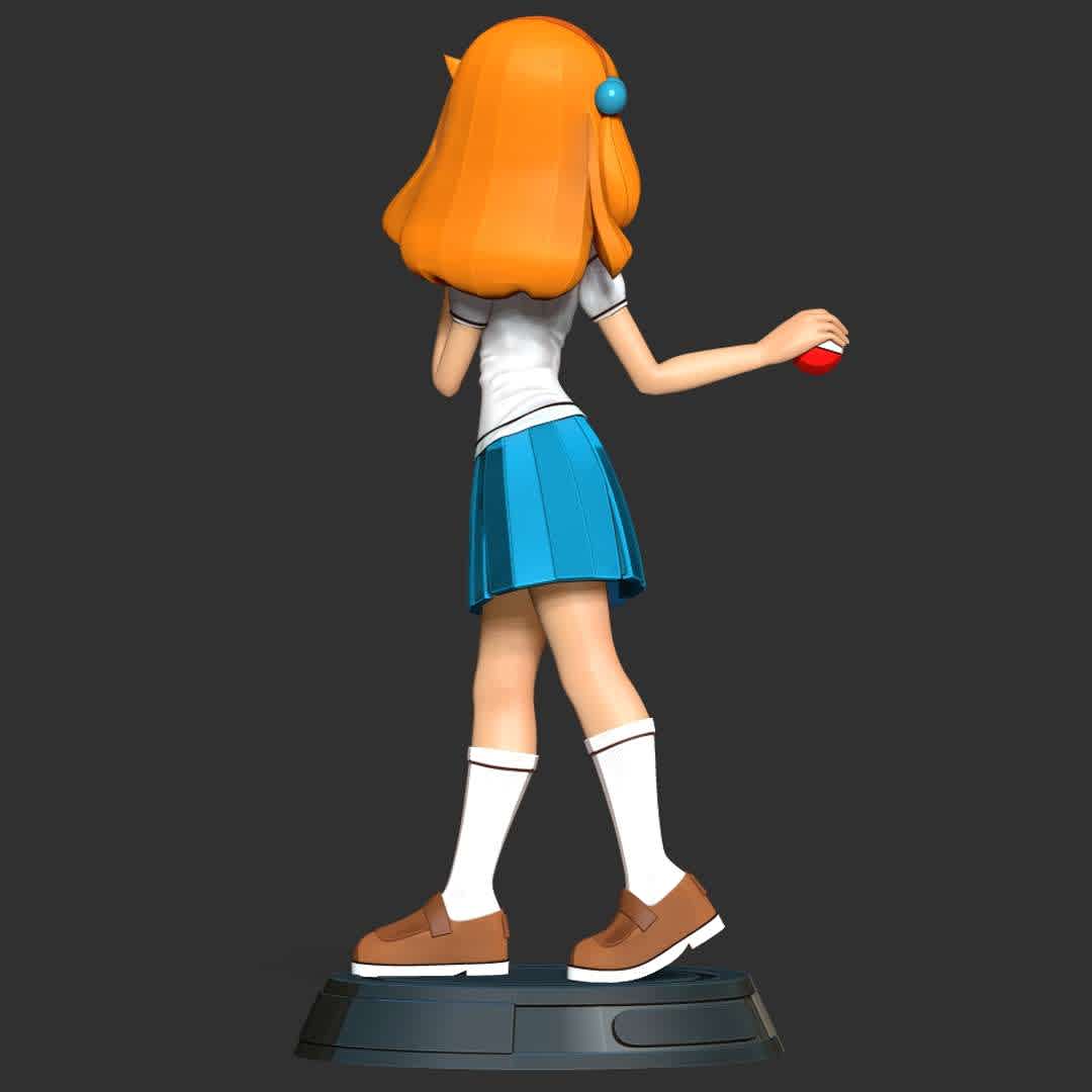 Lass - Pokemon Masters  - "A Lass (Japanese: ミニスカート Miniskirted) is a type of Pokémon Trainer that first debuted in the Generation I games."

Basic parameters:

- STL format for 3D printing with 05 discrete objects
- Model height: 20cm
- Version 1.0: Polygons: 1718083 & Vertices: 906553

Model ready for 3D printing.

Please vote positively for me if you find this model useful. - The best files for 3D printing in the world. Stl models divided into parts to facilitate 3D printing. All kinds of characters, decoration, cosplay, prosthetics, pieces. Quality in 3D printing. Affordable 3D models. Low cost. Collective purchases of 3D files.