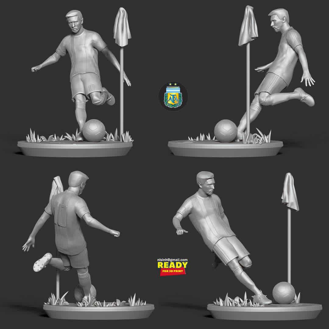 Lionel Messi - Lionel Messi is a football genius, but I think he needs to have the World Cup to be the greatest in the history of football.

When purchasing this model, you will own:

- STL, OBJ file with 06 separated files (with key to connect together) is ready for 3D printing.

- Original files of Zbrush ZTL for easy editing to suit your requirements

Don't be shy, ask me questions if you have any questions.

Hope you like him. Thanks for viewing! - The best files for 3D printing in the world. Stl models divided into parts to facilitate 3D printing. All kinds of characters, decoration, cosplay, prosthetics, pieces. Quality in 3D printing. Affordable 3D models. Low cost. Collective purchases of 3D files.