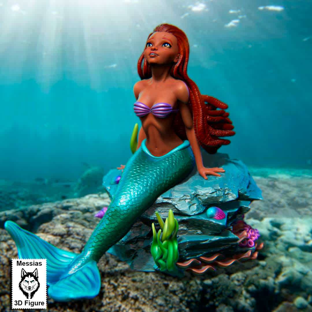 Little Mermaid Figure 3D Print - Dive into the magic of the ocean with our incredible Little Mermaid figure, inspired by the new movie! This stunning figure portrays the iconic character in all her underwater glory. With her shimmering tail and enchanting expression, she's sure to captivate fans of all ages. Every detail has been carefully sculpted and 3D modeled to capture the beauty and elegance of the Little Mermaid. Now you can bring this magic to the real world by 3D printing this marvelous figure and adding a touch of enchantment to your space. Perfect for movie fans, collectors, and art enthusiasts alike. Bring the Little Mermaid to your collection today! - The best files for 3D printing in the world. Stl models divided into parts to facilitate 3D printing. All kinds of characters, decoration, cosplay, prosthetics, pieces. Quality in 3D printing. Affordable 3D models. Low cost. Collective purchases of 3D files.