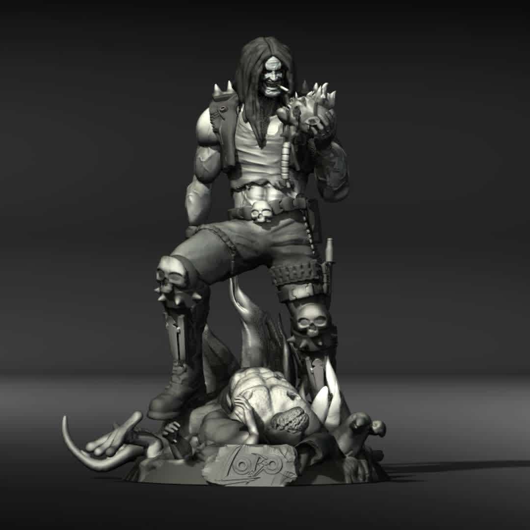 Lobo - Lobo, the best of DC comics character! - The best files for 3D printing in the world. Stl models divided into parts to facilitate 3D printing. All kinds of characters, decoration, cosplay, prosthetics, pieces. Quality in 3D printing. Affordable 3D models. Low cost. Collective purchases of 3D files.