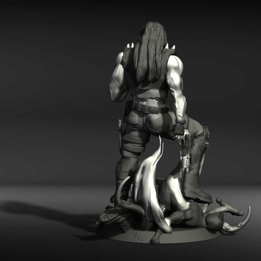 Lobo - Lobo, the best of DC comics character! - The best files for 3D printing in the world. Stl models divided into parts to facilitate 3D printing. All kinds of characters, decoration, cosplay, prosthetics, pieces. Quality in 3D printing. Affordable 3D models. Low cost. Collective purchases of 3D files.