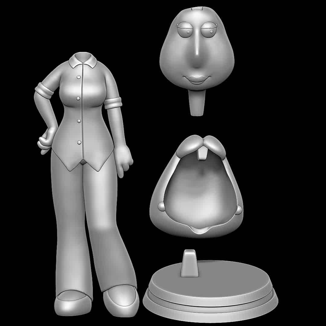 Lois Griffin - Family Guy - Good old Lois. - The best files for 3D printing in the world. Stl models divided into parts to facilitate 3D printing. All kinds of characters, decoration, cosplay, prosthetics, pieces. Quality in 3D printing. Affordable 3D models. Low cost. Collective purchases of 3D files.