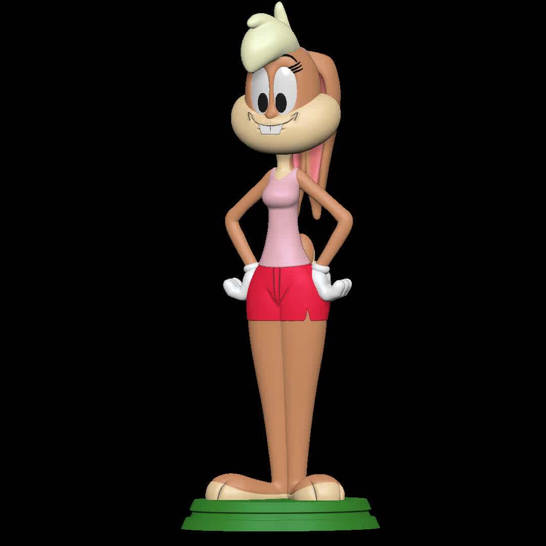 Lola Bunny - Looney Tunes - Lola Bunny in the style of the new Looney Tunes - The best files for 3D printing in the world. Stl models divided into parts to facilitate 3D printing. All kinds of characters, decoration, cosplay, prosthetics, pieces. Quality in 3D printing. Affordable 3D models. Low cost. Collective purchases of 3D files.