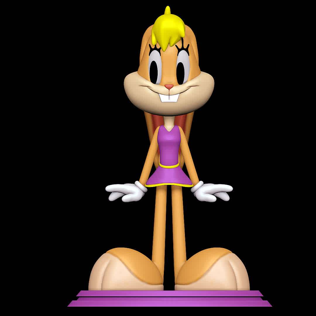 Lola Bunny - The Looney Tunes Show - Lola Bunny from The Looney Tunes Show - The best files for 3D printing in the world. Stl models divided into parts to facilitate 3D printing. All kinds of characters, decoration, cosplay, prosthetics, pieces. Quality in 3D printing. Affordable 3D models. Low cost. Collective purchases of 3D files.