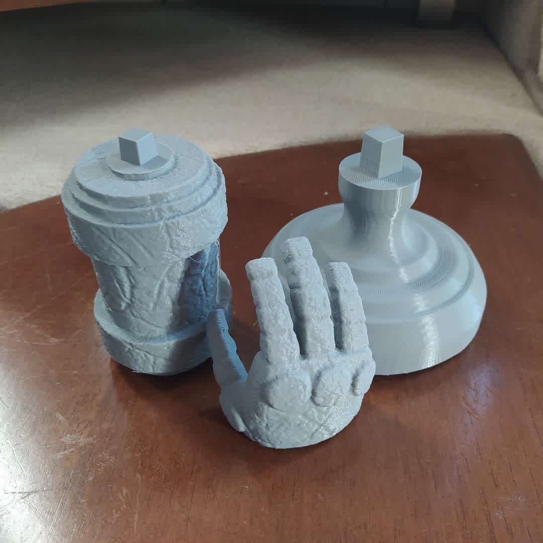 HELLBOY HAND - Height 240 mm - Stylized Hellboy's Hand for 3d Print

File Formats STL.

Model Height(in zbrush):240 mm,Width:110 mm, Depth:110 mm

Decimated Model: 1200k points - Los mejores archivos para impresión 3D del mundo. Modelos Stl divididos en partes para facilitar la impresión 3D. Todo tipo de personajes, decoración, cosplay, prótesis, piezas. Calidad en impresión 3D. Modelos 3D asequibles. Bajo costo. Compras colectivas de archivos 3D.