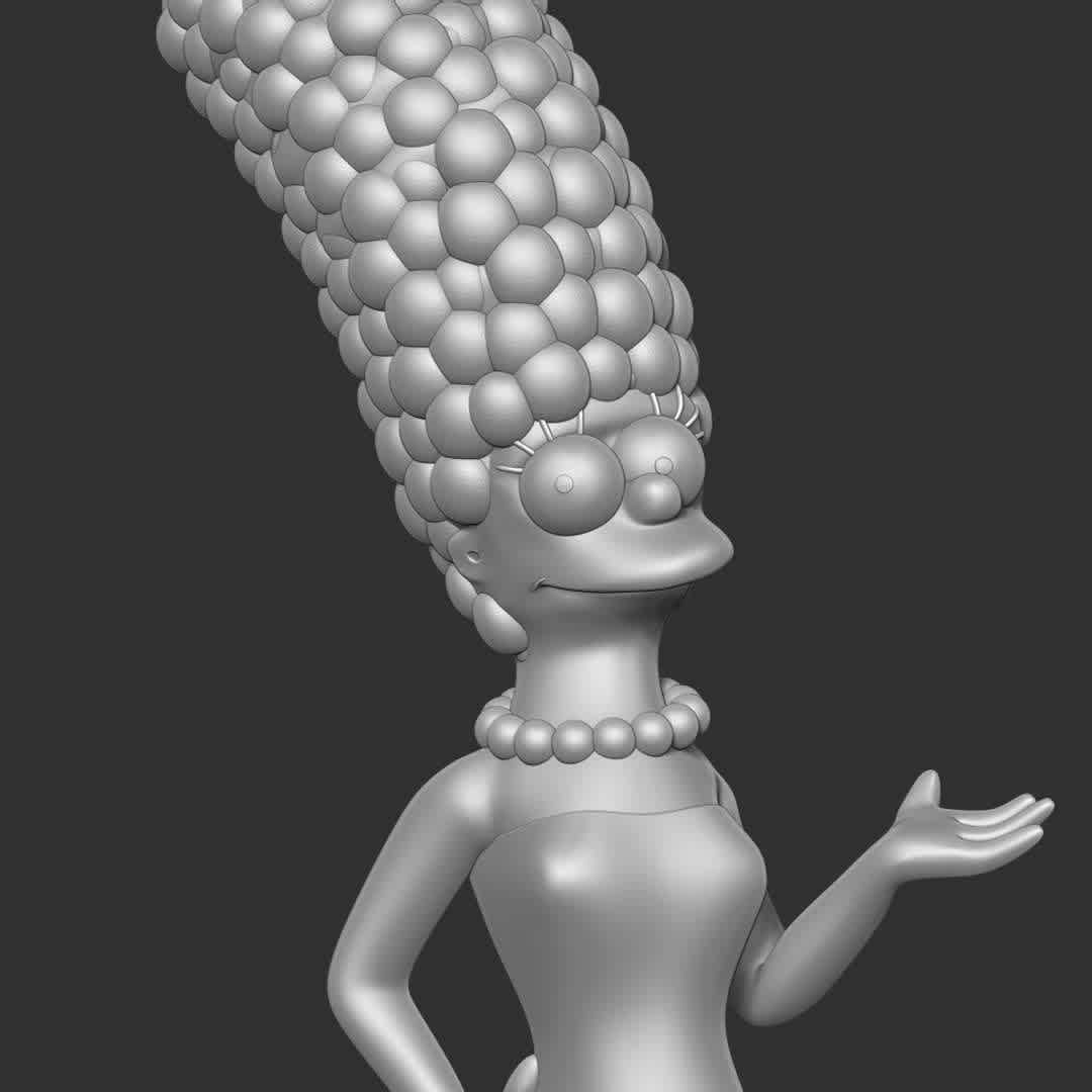 Marge Simpson Fanart - "Marjorie Marge Simpson is a character in the animated television series The Simpsons."

Basic parameters:

- STL format for 3D printing with 04 discrete objects
- Model height: 20cm
- Version 1.0 - Polygons: 1191411 & Vertices: 624613

Model ready for 3D printing.

Please vote positively for me if you find this model useful. - Los mejores archivos para impresión 3D del mundo. Modelos Stl divididos en partes para facilitar la impresión 3D. Todo tipo de personajes, decoración, cosplay, prótesis, piezas. Calidad en impresión 3D. Modelos 3D asequibles. Bajo costo. Compras colectivas de archivos 3D.