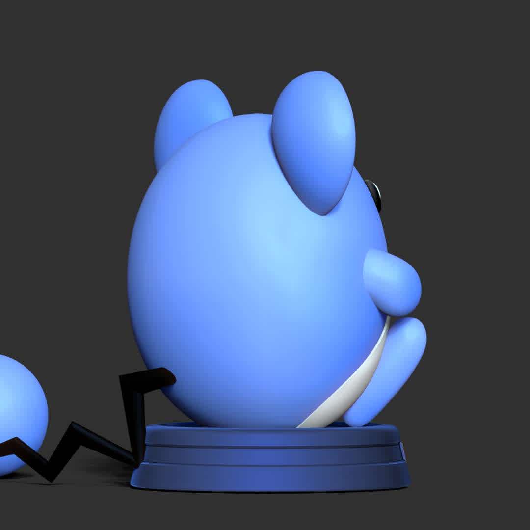 Marill - Pokemon Fanart  - Marill is a Water/Fairy-type Pokémon introduced in Generation II.

- Information: this model has a height of 12cm

When you purchase this model, you will own:

01. STL, OBJ file with 02 separated files (with key to connect together) is ready for 3D printing.
02. Zbrush original files (ZTL) for you to customize as you like.

** This is version 1.0 of this model.

Hope you like him. Please vote positively for me if it is useful to you. Thanks so much!!!! - Os melhores arquivos para impressão 3D do mundo. Modelos stl divididos em partes para facilitar a impressão 3D. Todos os tipos de personagens, decoração, cosplay, próteses, peças. Qualidade na impressão 3D. Modelos 3D com preço acessível. Baixo custo. Compras coletivas de arquivos 3D.