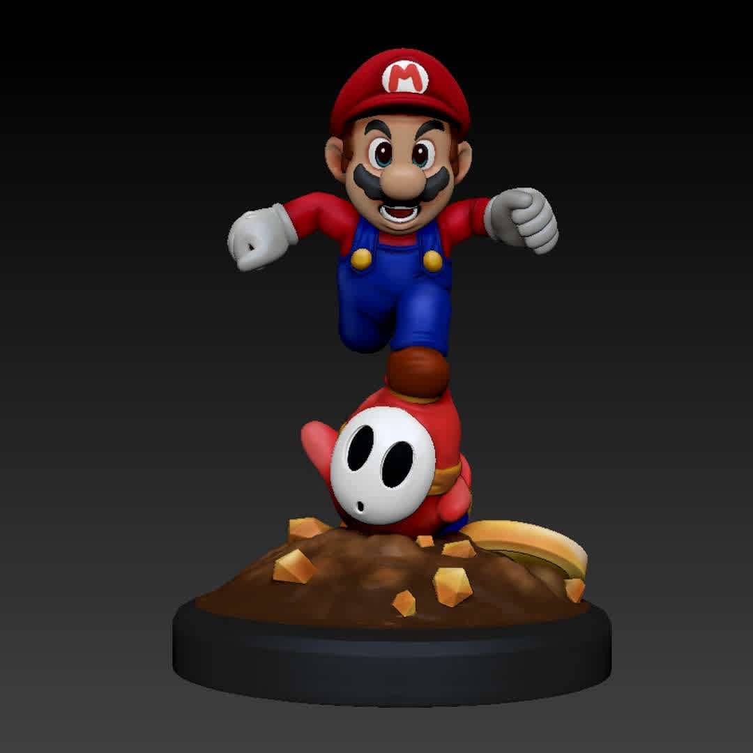 MARIO HITTING SHY GUY - SUPER MARIO FAN ART FIGURE - When you purchase this model, you will own:

1 STL file full figure.

3 STL file with seperate parts can connect to each other

Hope you like it. Thanks for viewing! - The best files for 3D printing in the world. Stl models divided into parts to facilitate 3D printing. All kinds of characters, decoration, cosplay, prosthetics, pieces. Quality in 3D printing. Affordable 3D models. Low cost. Collective purchases of 3D files.