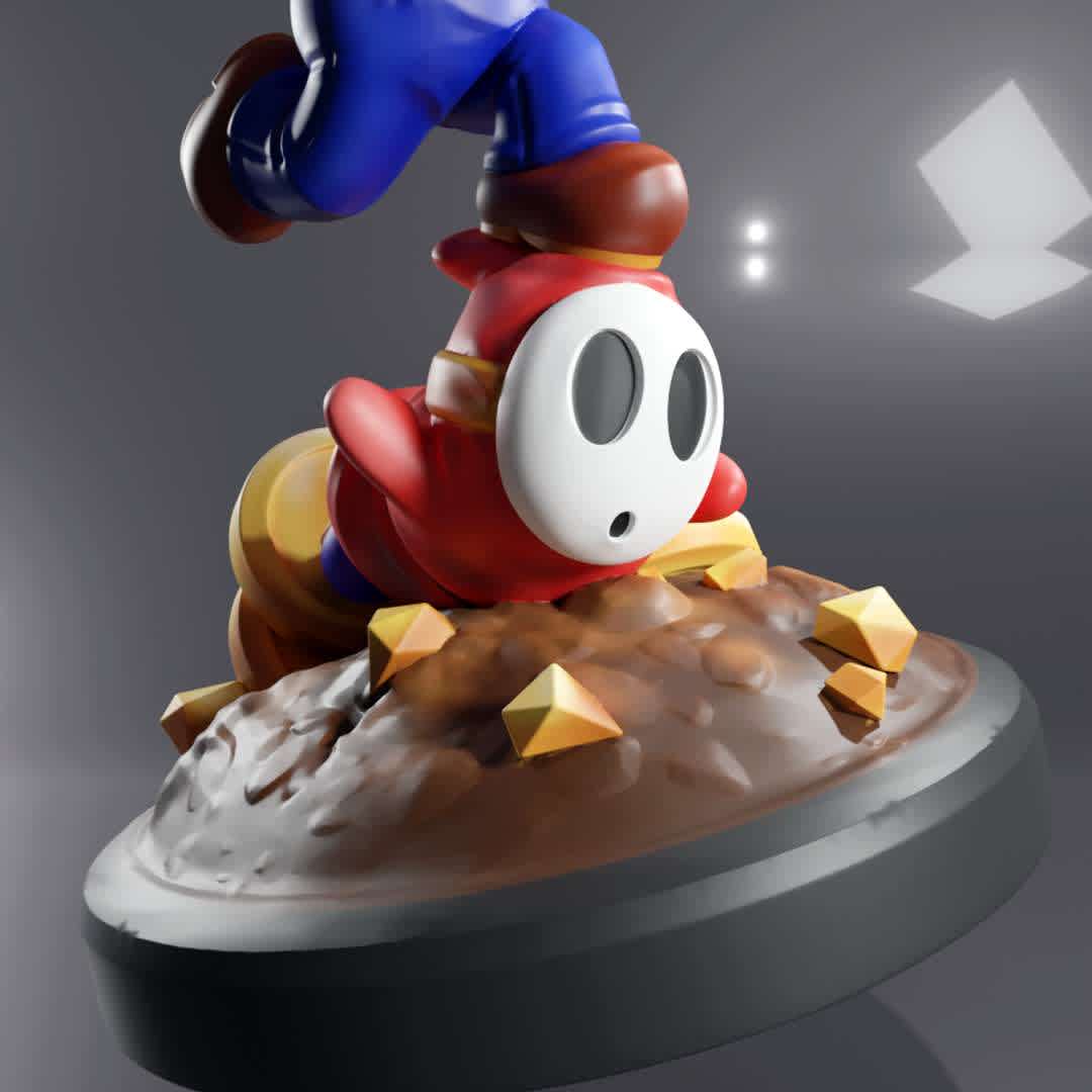 MARIO HITTING SHY GUY - SUPER MARIO FAN ART FIGURE - When you purchase this model, you will own:

1 STL file full figure.

3 STL file with seperate parts can connect to each other

Hope you like it. Thanks for viewing! - The best files for 3D printing in the world. Stl models divided into parts to facilitate 3D printing. All kinds of characters, decoration, cosplay, prosthetics, pieces. Quality in 3D printing. Affordable 3D models. Low cost. Collective purchases of 3D files.