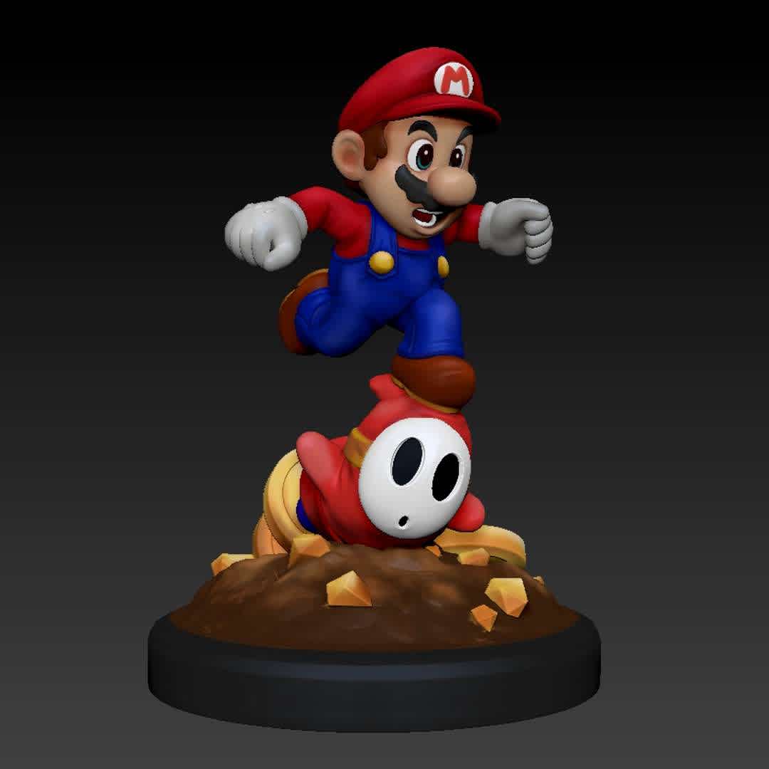 MARIO HITTING SHY GUY - SUPER MARIO FAN ART FIGURE - When you purchase this model, you will own:

1 STL file full figure.

3 STL file with seperate parts can connect to each other

Hope you like it. Thanks for viewing! - The best files for 3D printing in the world. Stl models divided into parts to facilitate 3D printing. All kinds of characters, decoration, cosplay, prosthetics, pieces. Quality in 3D printing. Affordable 3D models. Low cost. Collective purchases of 3D files.