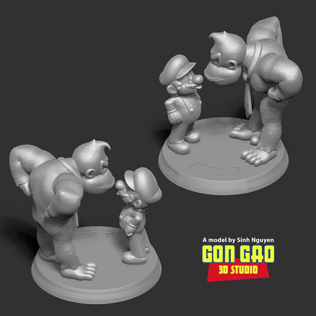 Mario vs Donkey Kong - "A remake of Mario vs. Donkey Kong was released on the Nintendo Switch on February 16, 2024. Have you tried playing this version yet?"

Basic parameters:

- STL format for 3D printing with 05 discrete objects
- Model height: 20 cm
- Version 1.0 - Polygons: 3046558 & Vertices: 1611033
Model ready for 3D printing.

Please vote positively for me if you find this model useful. - The best files for 3D printing in the world. Stl models divided into parts to facilitate 3D printing. All kinds of characters, decoration, cosplay, prosthetics, pieces. Quality in 3D printing. Affordable 3D models. Low cost. Collective purchases of 3D files.