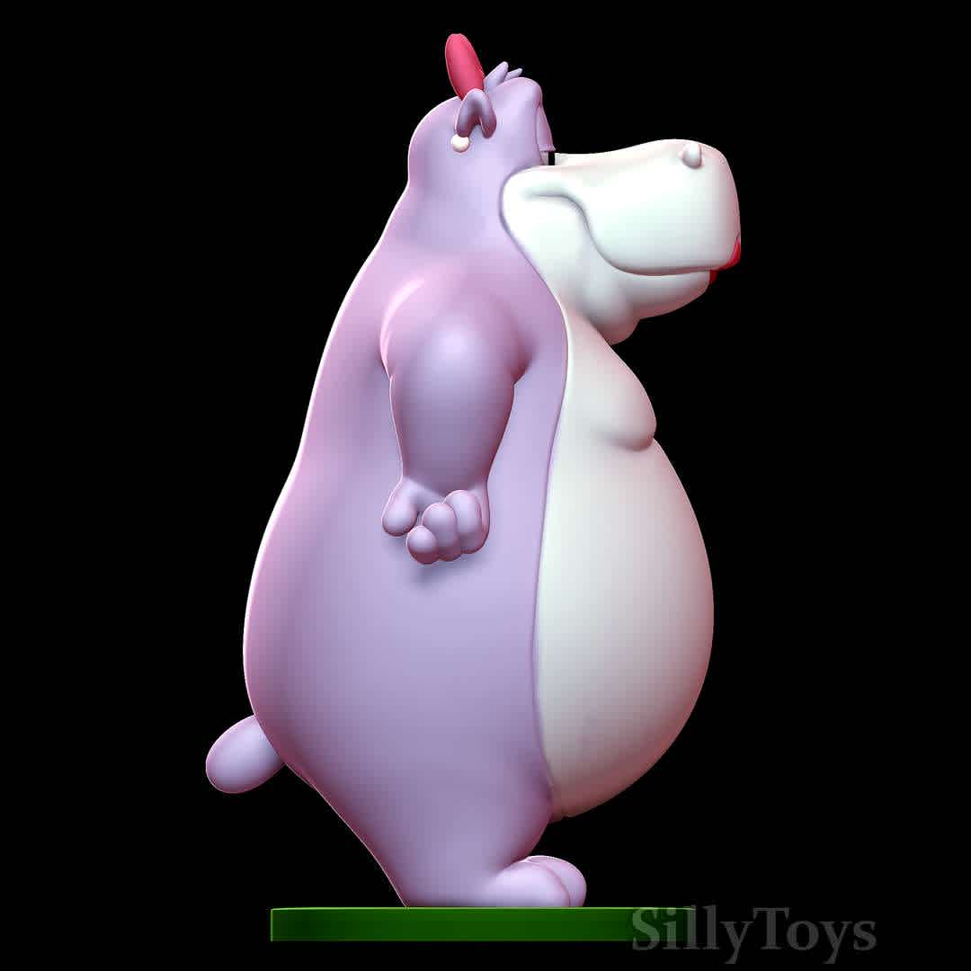 Marita Hippo - Animaniacs - She is typically depicted as a more down-to-earth and practical counterpart to Flavio's sophistication.  - The best files for 3D printing in the world. Stl models divided into parts to facilitate 3D printing. All kinds of characters, decoration, cosplay, prosthetics, pieces. Quality in 3D printing. Affordable 3D models. Low cost. Collective purchases of 3D files.