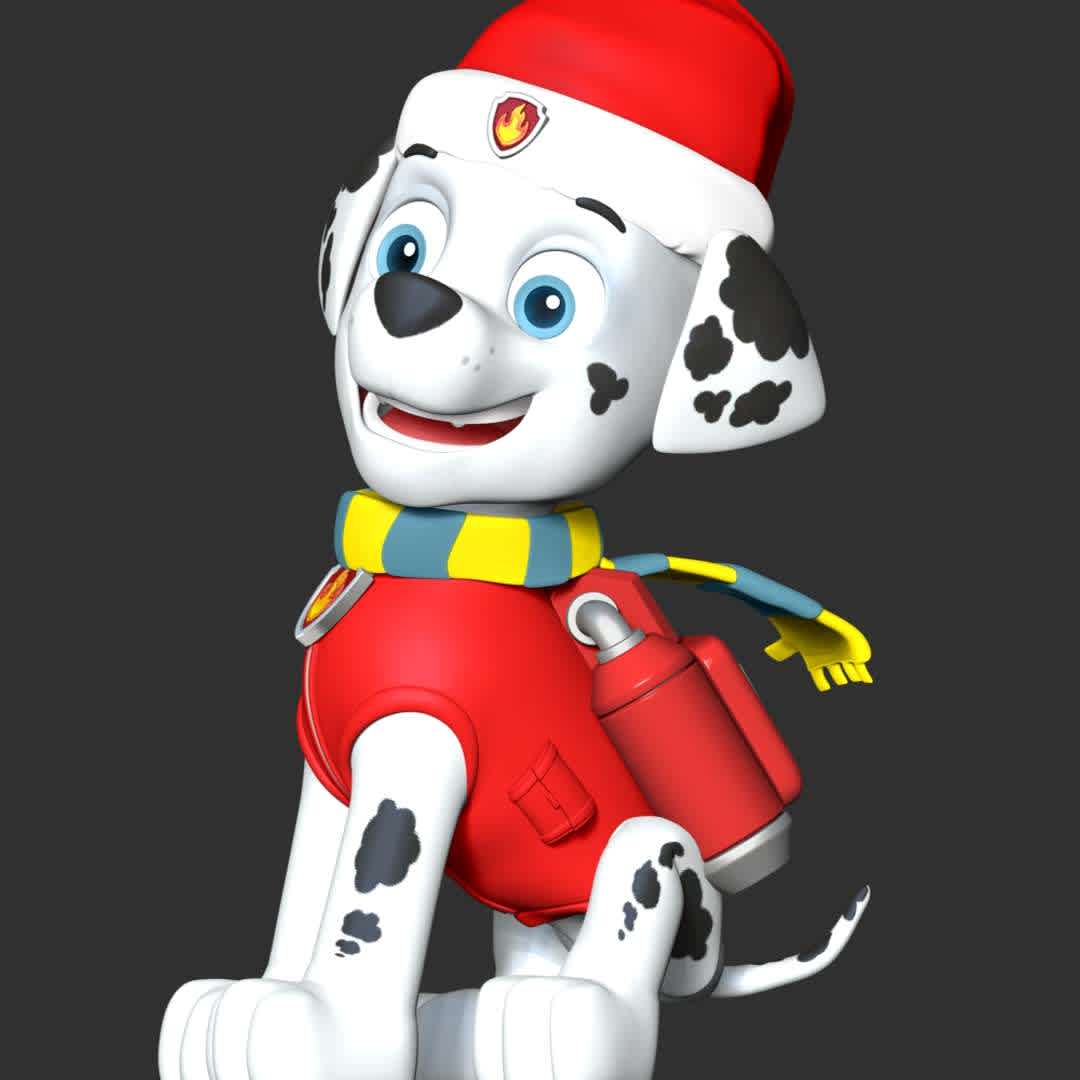 Marshall Christmas - Paw Patrol - 
**Let's celebrate Christmas with Marshall Paw Patrol**

These information of model:

**- The height of current model is 20 cm and you can free to scale it.**

**- Format files: STL, OBJ to supporting 3D printing.**

Please don't hesitate to contact me if you have any issues question. - Los mejores archivos para impresión 3D del mundo. Modelos Stl divididos en partes para facilitar la impresión 3D. Todo tipo de personajes, decoración, cosplay, prótesis, piezas. Calidad en impresión 3D. Modelos 3D asequibles. Bajo costo. Compras colectivas de archivos 3D.