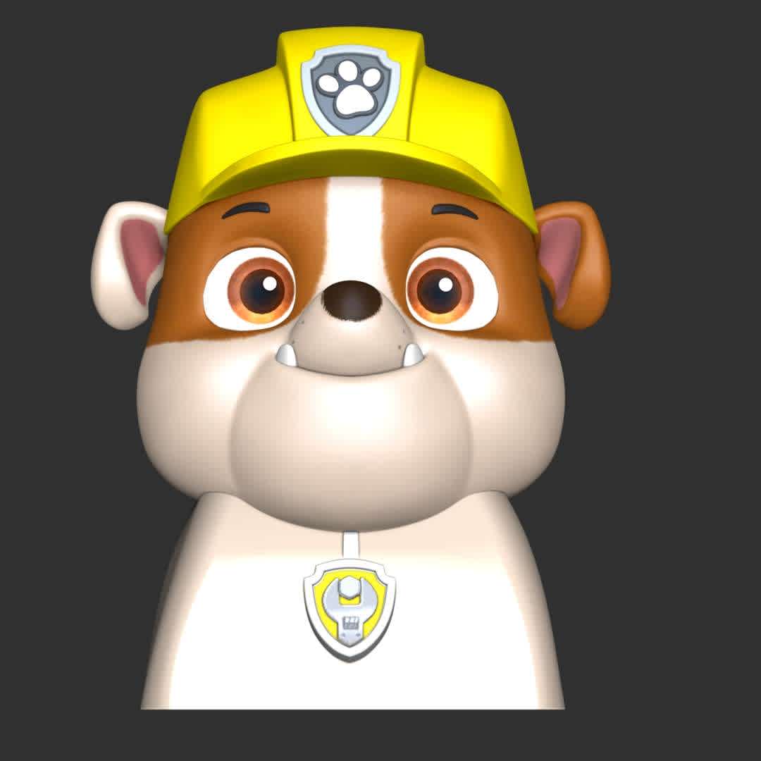 Marshall Rubble Keycap - Paw Patrol - The Marshall & Rubble for keycaps

**- Format files: STL, OBJ to supporting 3D printing.**

Please don't hesitate to contact me if you have any issues question. - The best files for 3D printing in the world. Stl models divided into parts to facilitate 3D printing. All kinds of characters, decoration, cosplay, prosthetics, pieces. Quality in 3D printing. Affordable 3D models. Low cost. Collective purchases of 3D files.