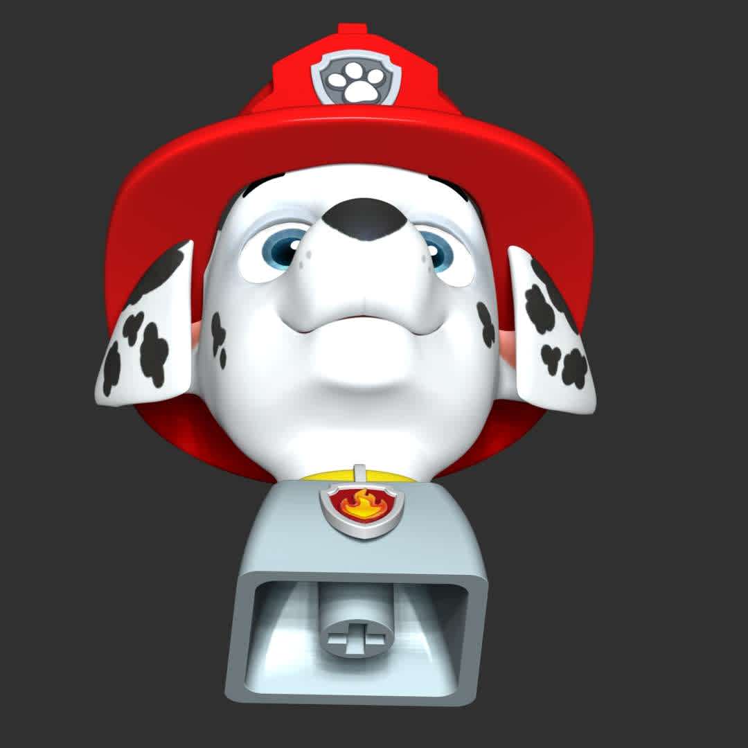 Marshall Rubble Keycap - Paw Patrol - The Marshall & Rubble for keycaps

**- Format files: STL, OBJ to supporting 3D printing.**

Please don't hesitate to contact me if you have any issues question. - The best files for 3D printing in the world. Stl models divided into parts to facilitate 3D printing. All kinds of characters, decoration, cosplay, prosthetics, pieces. Quality in 3D printing. Affordable 3D models. Low cost. Collective purchases of 3D files.