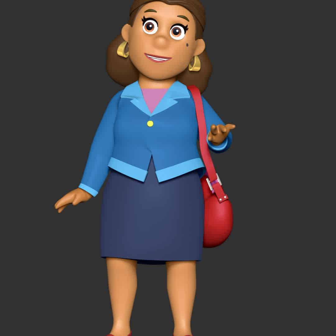 Mayor Goodway - PAW Patrol  - **Mayor Goodway is the mayor of Adventure Bay, who is a recurring character. She lives at the City Hall.**

**The model ready for 3D printing.**

These information of model:

**- The height of current model is 20 cm and you can free to scale it.**

**- Format files: STL, OBJ to supporting 3D printing.**

**- Can be assembled without glue (glue is optional)**

**- Split down to 4 parts**

Please don't hesitate to contact me if you have any issues question. - Los mejores archivos para impresión 3D del mundo. Modelos Stl divididos en partes para facilitar la impresión 3D. Todo tipo de personajes, decoración, cosplay, prótesis, piezas. Calidad en impresión 3D. Modelos 3D asequibles. Bajo costo. Compras colectivas de archivos 3D.