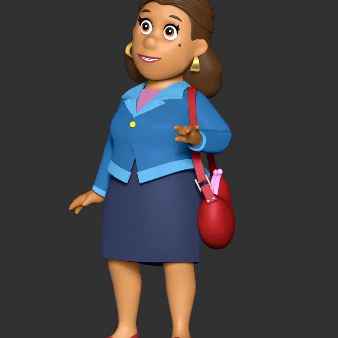 Mayor Goodway - PAW Patrol  - **Mayor Goodway is the mayor of Adventure Bay, who is a recurring character. She lives at the City Hall.**

**The model ready for 3D printing.**

These information of model:

**- The height of current model is 20 cm and you can free to scale it.**

**- Format files: STL, OBJ to supporting 3D printing.**

**- Can be assembled without glue (glue is optional)**

**- Split down to 4 parts**

Please don't hesitate to contact me if you have any issues question. - Los mejores archivos para impresión 3D del mundo. Modelos Stl divididos en partes para facilitar la impresión 3D. Todo tipo de personajes, decoración, cosplay, prótesis, piezas. Calidad en impresión 3D. Modelos 3D asequibles. Bajo costo. Compras colectivas de archivos 3D.