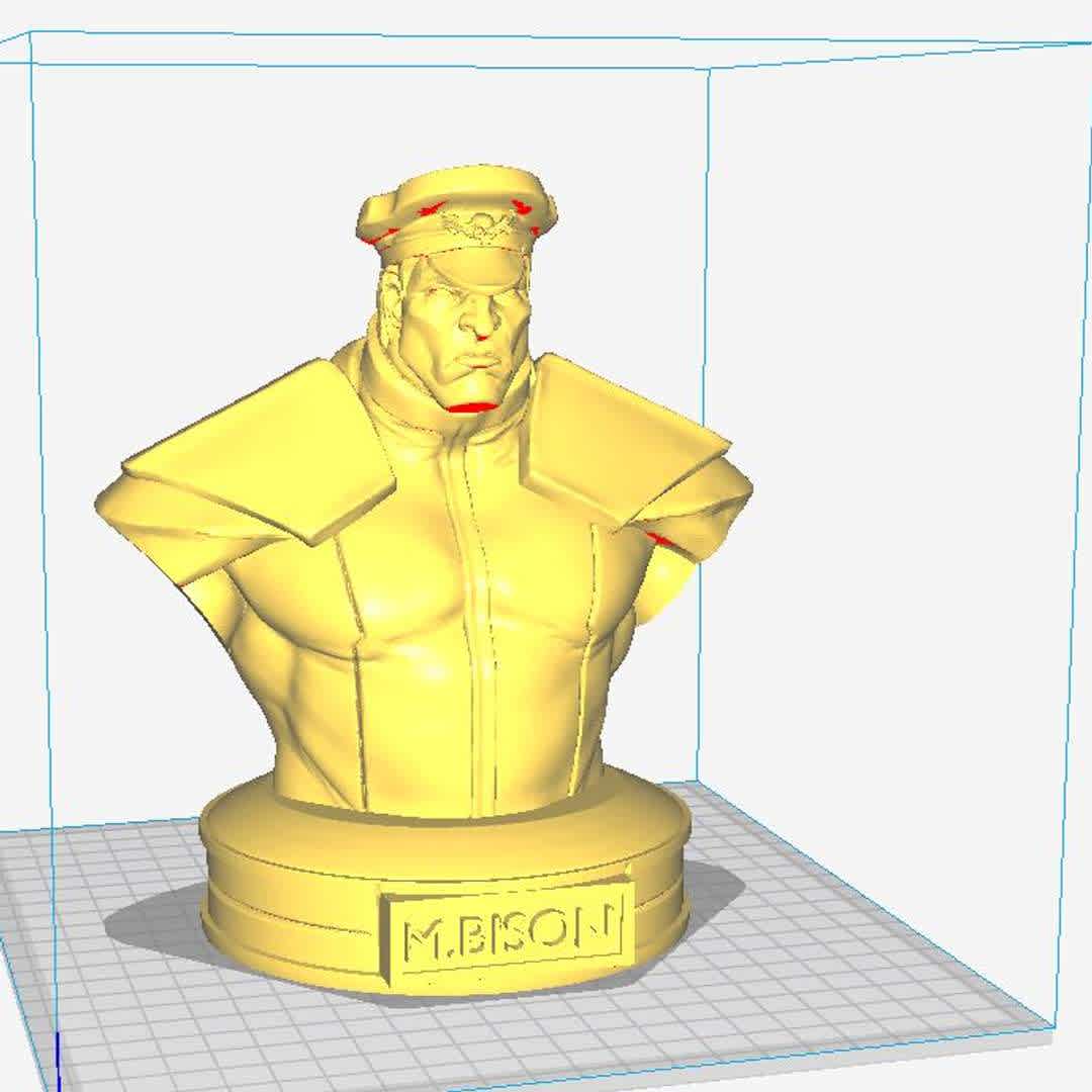 M.bison sfex2plusseries - this is bison-bust from street fighter-ex series - The best files for 3D printing in the world. Stl models divided into parts to facilitate 3D printing. All kinds of characters, decoration, cosplay, prosthetics, pieces. Quality in 3D printing. Affordable 3D models. Low cost. Collective purchases of 3D files.