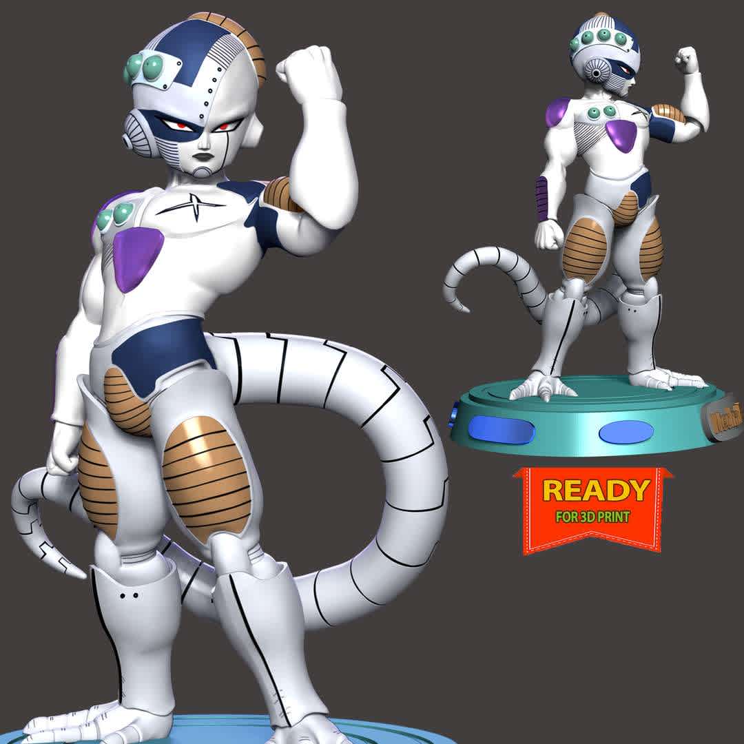 Mecha Frieza - Dragon Ball - Information: This model has a height of 15 cm.

When you purchase this model, you will own:

 - STL, OBJ file with 03 separated files (included key to connect parts) is ready for 3D printing.

 - Zbrush original files (ZTL) for you to customize as you like.

This is version 1.0 of this model.

Thanks for viewing! Hope you like him.  - The best files for 3D printing in the world. Stl models divided into parts to facilitate 3D printing. All kinds of characters, decoration, cosplay, prosthetics, pieces. Quality in 3D printing. Affordable 3D models. Low cost. Collective purchases of 3D files.