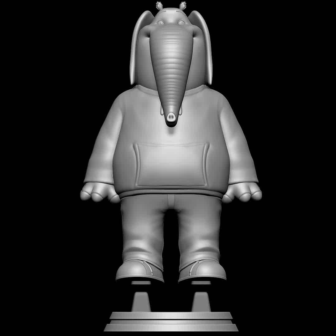 Meena - Sing - Character from the movie Sing - Los mejores archivos para impresión 3D del mundo. Modelos Stl divididos en partes para facilitar la impresión 3D. Todo tipo de personajes, decoración, cosplay, prótesis, piezas. Calidad en impresión 3D. Modelos 3D asequibles. Bajo costo. Compras colectivas de archivos 3D.