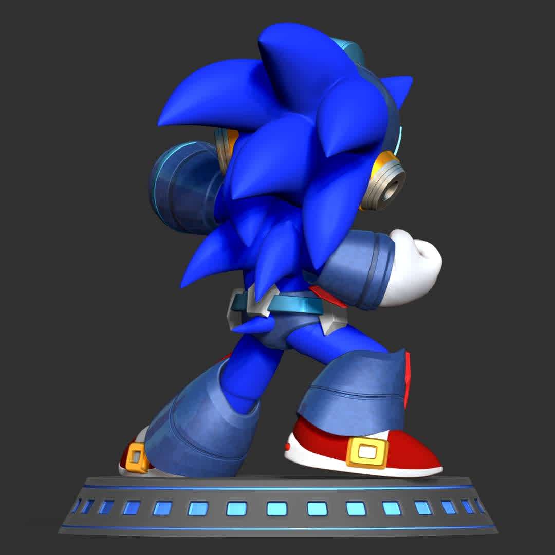 Mega Sonic  - "Mega Sonic is a combination of Mega Man and Sonic hedgehog."

Basic parameters:

- STL, OBJ format for 3D printing with 03 discrete objects
- ZTL format for Zbrush (version 2019.1.2 or later)
- Model height: 15cm
- Version 1.0 - Polygons: 1019476 & Vertices: 544694

Model ready for 3D printing.

Please vote positively for me if you find this model useful. - The best files for 3D printing in the world. Stl models divided into parts to facilitate 3D printing. All kinds of characters, decoration, cosplay, prosthetics, pieces. Quality in 3D printing. Affordable 3D models. Low cost. Collective purchases of 3D files.