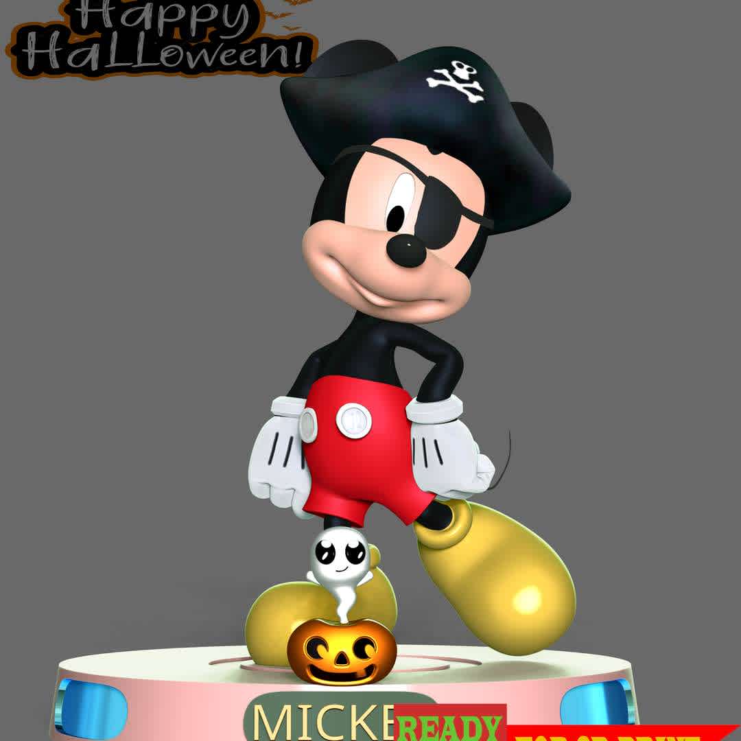 Mickey - Happy Halloween - Mickey mouse to welcome halloween 2022

**This model has a height of 15 cm.**

When you purchase this model, you will own:
 
- STL, OBJ file with 04 separated files (included key to connect parts) is ready for 3D printing.
- Zbrush original files (ZTL) for you to customize as you like.

This is version 1.0 of this model.
Thanks for viewing! Hope you like it. - The best files for 3D printing in the world. Stl models divided into parts to facilitate 3D printing. All kinds of characters, decoration, cosplay, prosthetics, pieces. Quality in 3D printing. Affordable 3D models. Low cost. Collective purchases of 3D files.