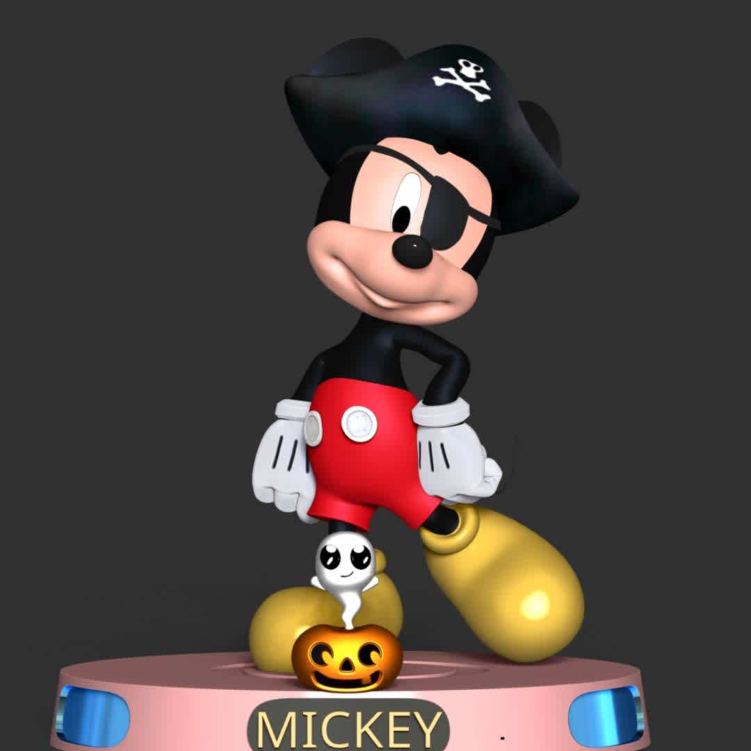 Mickey - Happy Halloween - Mickey mouse to welcome halloween 2022

**This model has a height of 15 cm.**

When you purchase this model, you will own:
 
- STL, OBJ file with 04 separated files (included key to connect parts) is ready for 3D printing.
- Zbrush original files (ZTL) for you to customize as you like.

This is version 1.0 of this model.
Thanks for viewing! Hope you like it. - The best files for 3D printing in the world. Stl models divided into parts to facilitate 3D printing. All kinds of characters, decoration, cosplay, prosthetics, pieces. Quality in 3D printing. Affordable 3D models. Low cost. Collective purchases of 3D files.