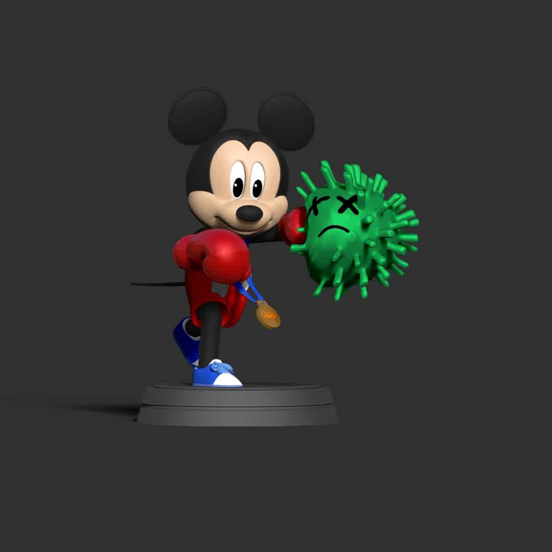 Mickey Mouse - Boxing - When you purchase the model then you will own: STL, OBJ format files are ready for 3D printing & Zbrush original files (ZTL) for you to customize as you like. This is version 1.0 of this model. Please don't hesitate to let me know if there are any issue while printing. Thanks for viewing! - The best files for 3D printing in the world. Stl models divided into parts to facilitate 3D printing. All kinds of characters, decoration, cosplay, prosthetics, pieces. Quality in 3D printing. Affordable 3D models. Low cost. Collective purchases of 3D files.