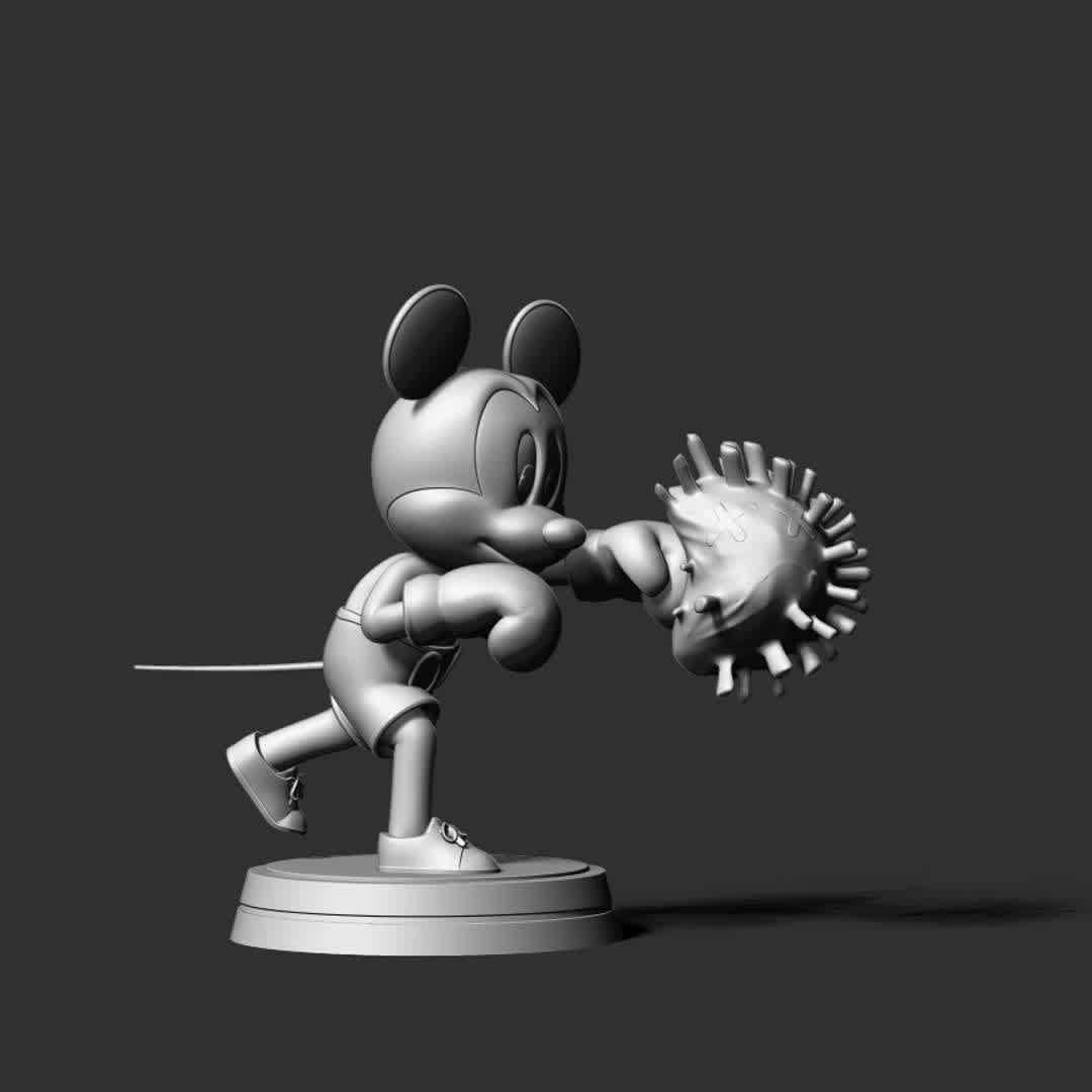 Mickey Mouse - Boxing - When you purchase the model then you will own: STL, OBJ format files are ready for 3D printing & Zbrush original files (ZTL) for you to customize as you like. This is version 1.0 of this model. Please don't hesitate to let me know if there are any issue while printing. Thanks for viewing! - The best files for 3D printing in the world. Stl models divided into parts to facilitate 3D printing. All kinds of characters, decoration, cosplay, prosthetics, pieces. Quality in 3D printing. Affordable 3D models. Low cost. Collective purchases of 3D files.