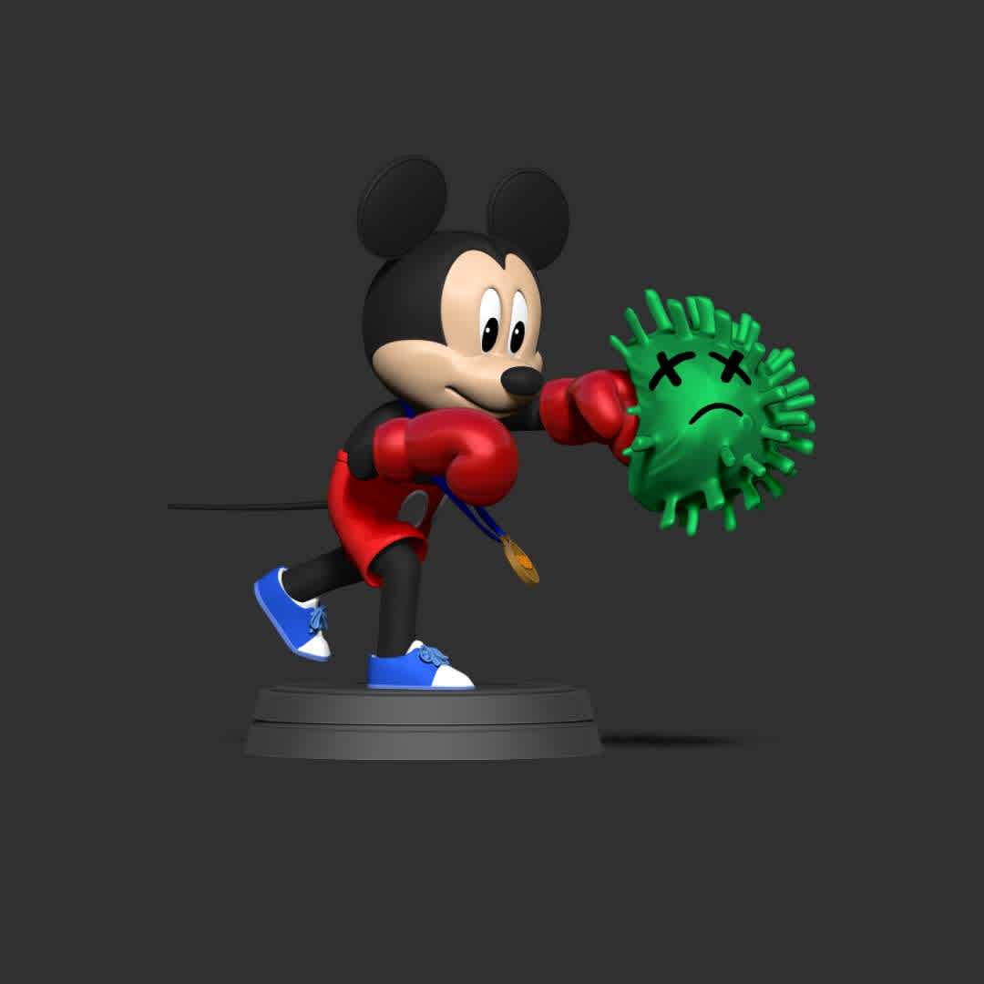 Mickey Mouse - Boxing - When you purchase the model then you will own: STL, OBJ format files are ready for 3D printing & Zbrush original files (ZTL) for you to customize as you like. This is version 1.0 of this model. Please don't hesitate to let me know if there are any issue while printing. Thanks for viewing! - Los mejores archivos para impresión 3D del mundo. Modelos Stl divididos en partes para facilitar la impresión 3D. Todo tipo de personajes, decoración, cosplay, prótesis, piezas. Calidad en impresión 3D. Modelos 3D asequibles. Bajo costo. Compras colectivas de archivos 3D.