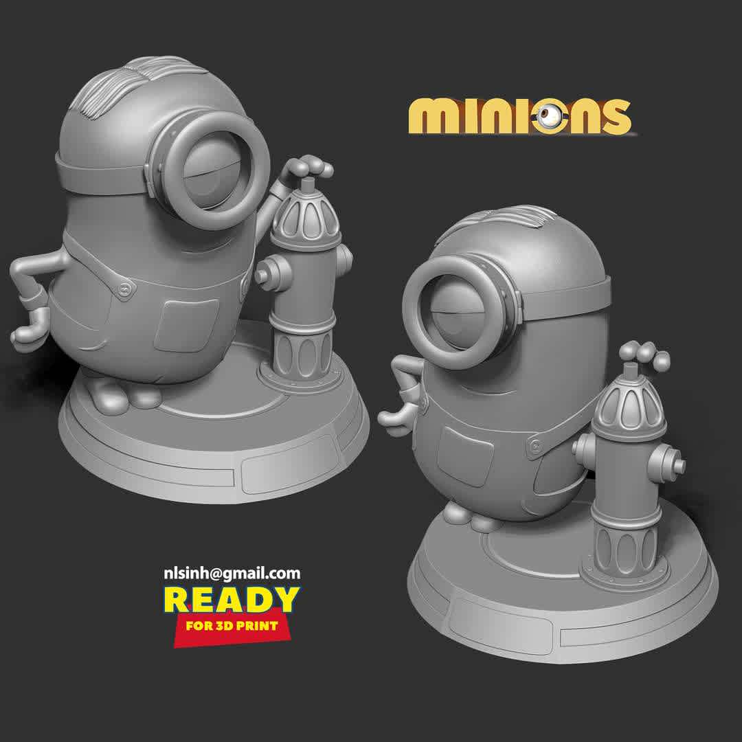 Minion Stuart - No one can stop laughing when they see these adorable minions. And among them, I really like the guy Stuart.

I have divided it into 6 small objects for easy 3D printing:

- OBJ, STL files are ready for 3D printing.

- Zbrush original files for you to customize as you like.

** 03rd June, 2020: This is version 1.0 of this model.

** 10th Jan, 2022: Merge objects together for neatness and fix some bugs.

Thanks very much for viewing my model. - The best files for 3D printing in the world. Stl models divided into parts to facilitate 3D printing. All kinds of characters, decoration, cosplay, prosthetics, pieces. Quality in 3D printing. Affordable 3D models. Low cost. Collective purchases of 3D files.