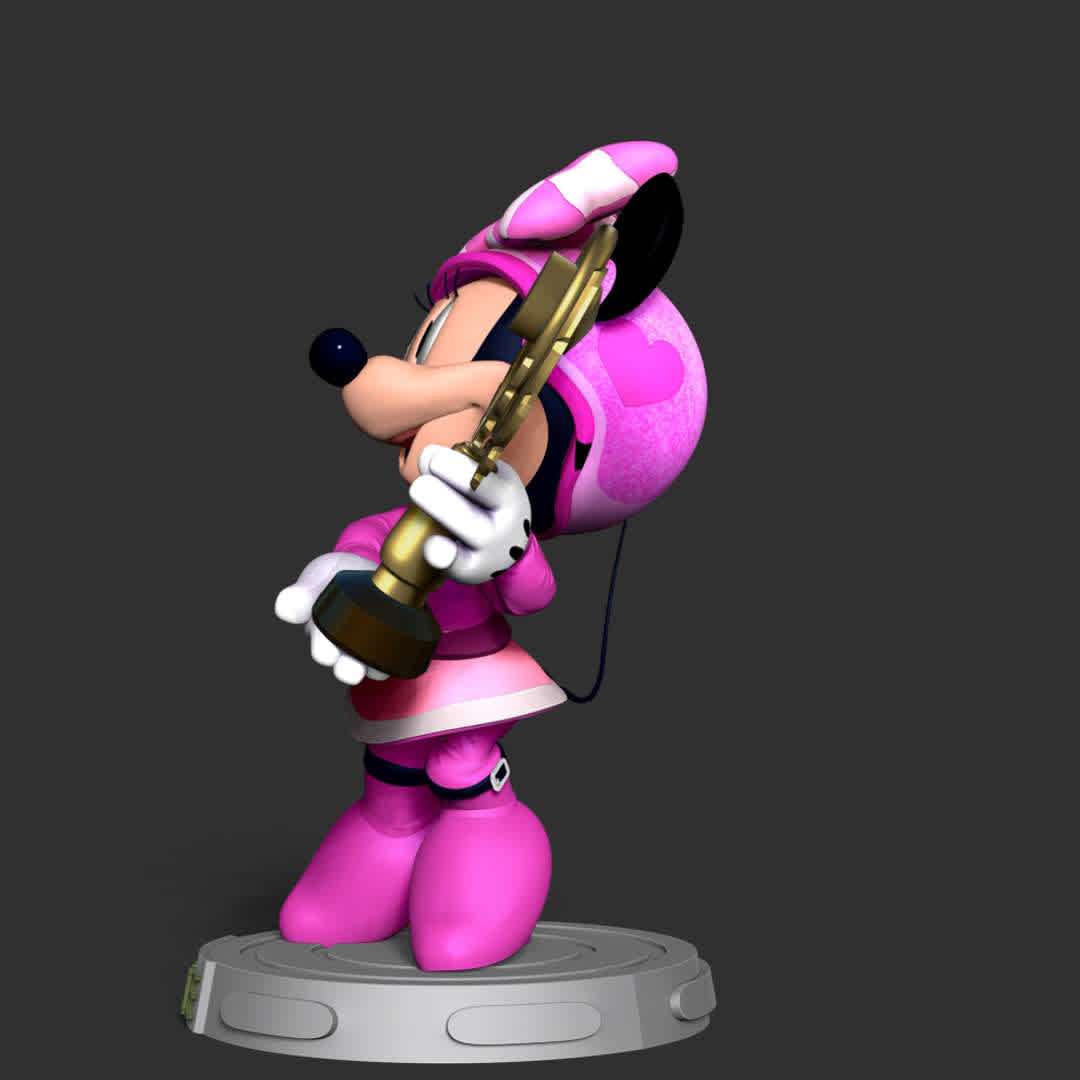 Minnie Mouse - Champions Trophy - **Information: This model has a height of 15cm.**

When you purchase this model, you will own:
**- STL, OBJ file with 04 separated files (included key to connect parts) is ready for 3D printing.
 - Zbrush original files (ZTL) for you to customize as you like.**

This is version 1.0 of this model.
Thanks for viewing! Hope you like her. - The best files for 3D printing in the world. Stl models divided into parts to facilitate 3D printing. All kinds of characters, decoration, cosplay, prosthetics, pieces. Quality in 3D printing. Affordable 3D models. Low cost. Collective purchases of 3D files.