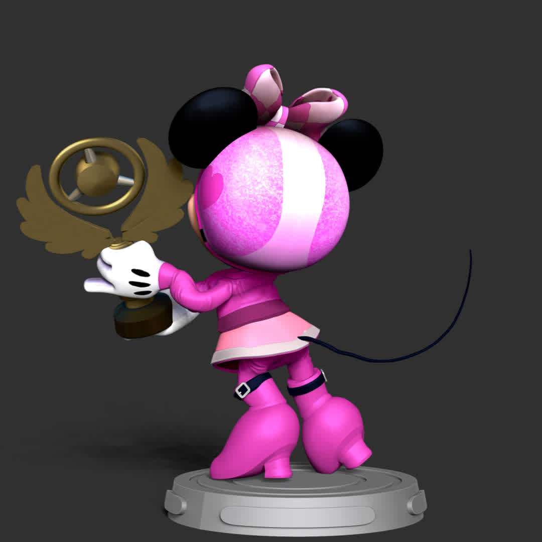 Minnie Mouse - Champions Trophy - **Information: This model has a height of 15cm.**

When you purchase this model, you will own:
**- STL, OBJ file with 04 separated files (included key to connect parts) is ready for 3D printing.
 - Zbrush original files (ZTL) for you to customize as you like.**

This is version 1.0 of this model.
Thanks for viewing! Hope you like her. - The best files for 3D printing in the world. Stl models divided into parts to facilitate 3D printing. All kinds of characters, decoration, cosplay, prosthetics, pieces. Quality in 3D printing. Affordable 3D models. Low cost. Collective purchases of 3D files.