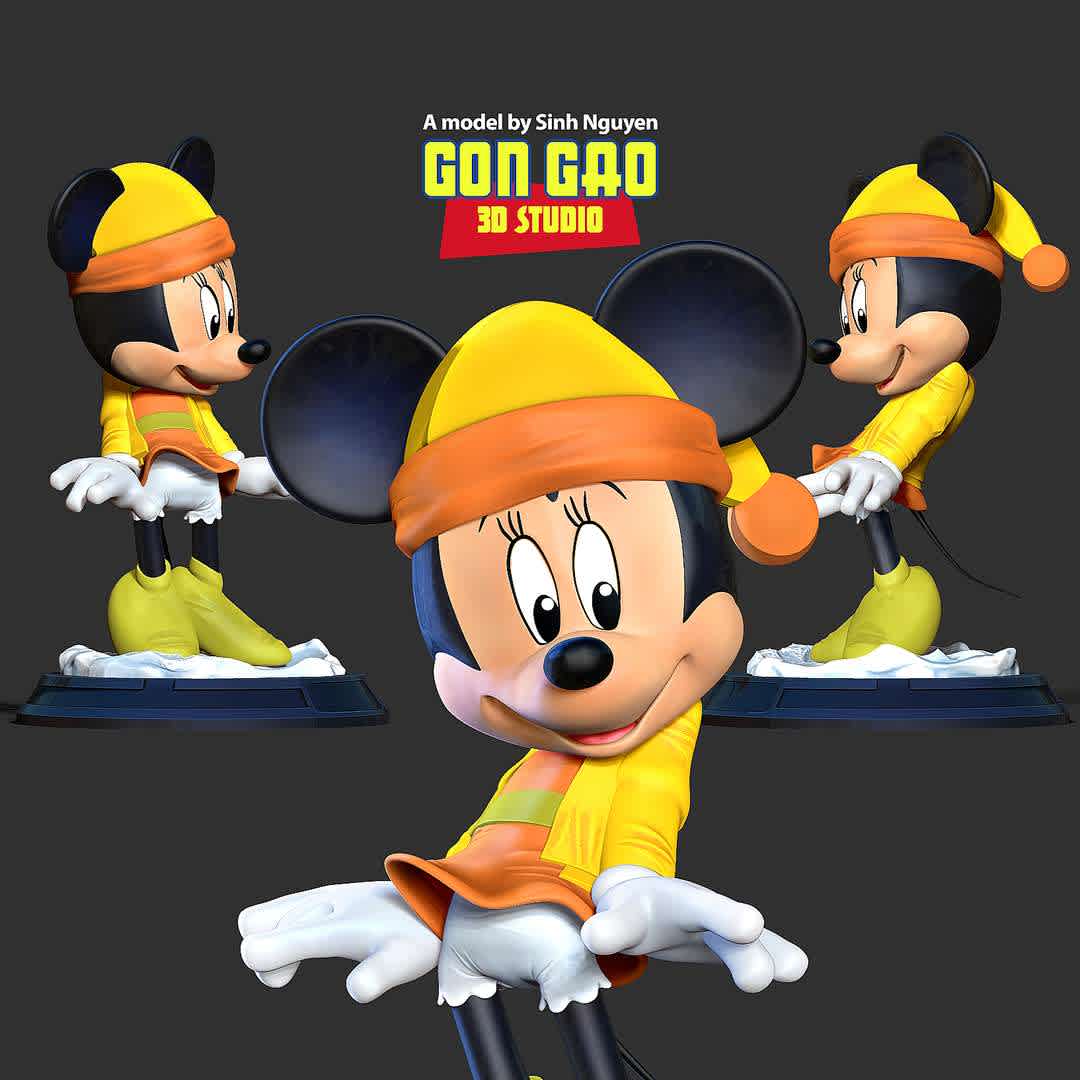 Minnie Mouse - Merry Christmas - "Christmas is coming, do you havesomeoneto go out with?"

Basic parameters:

- STL format for 3D printing with 04 discrete objects
- Model height: 15cm
- Version 1.0: Polygons: 1379227 & Vertices: 795058

Model ready for 3D printing.

Please vote positively for me if you find this model useful. - Os melhores arquivos para impressão 3D do mundo. Modelos stl divididos em partes para facilitar a impressão 3D. Todos os tipos de personagens, decoração, cosplay, próteses, peças. Qualidade na impressão 3D. Modelos 3D com preço acessível. Baixo custo. Compras coletivas de arquivos 3D.