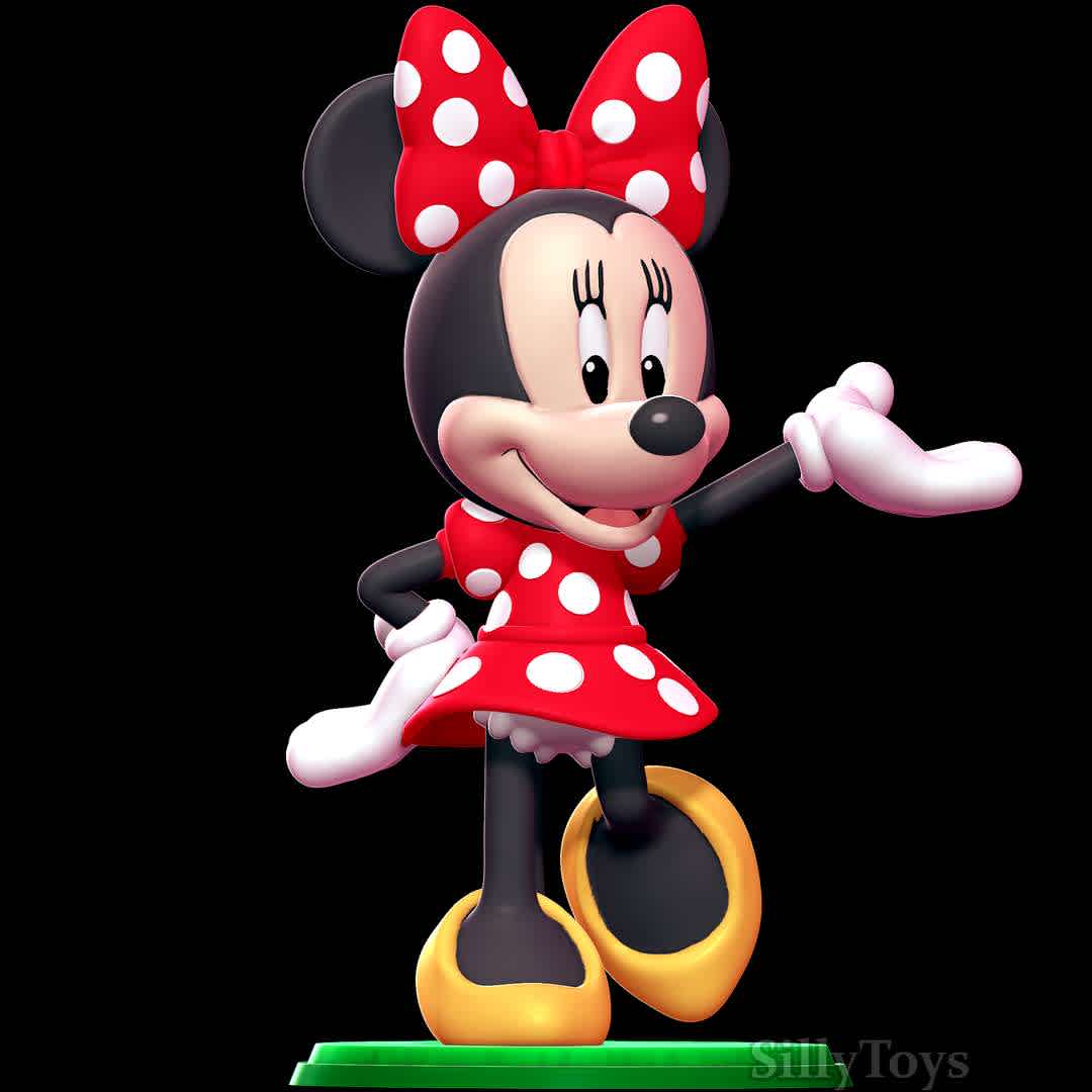 Minnie Mouse - Classic character
 - The best files for 3D printing in the world. Stl models divided into parts to facilitate 3D printing. All kinds of characters, decoration, cosplay, prosthetics, pieces. Quality in 3D printing. Affordable 3D models. Low cost. Collective purchases of 3D files.